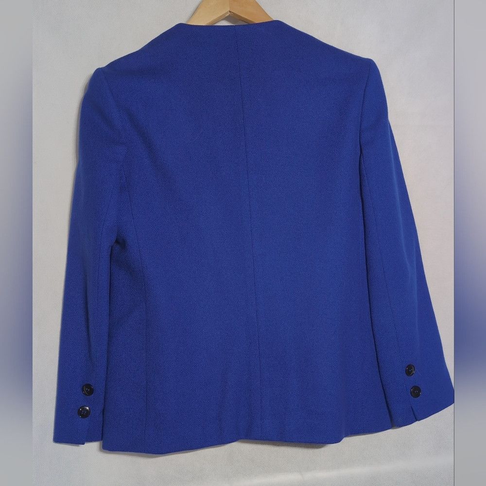 Other Vintage Michelle Stuart Petite Sz 8P Royal Blue Wool Double Size M / US 6-8 / IT 42-44 - 3 Thumbnail