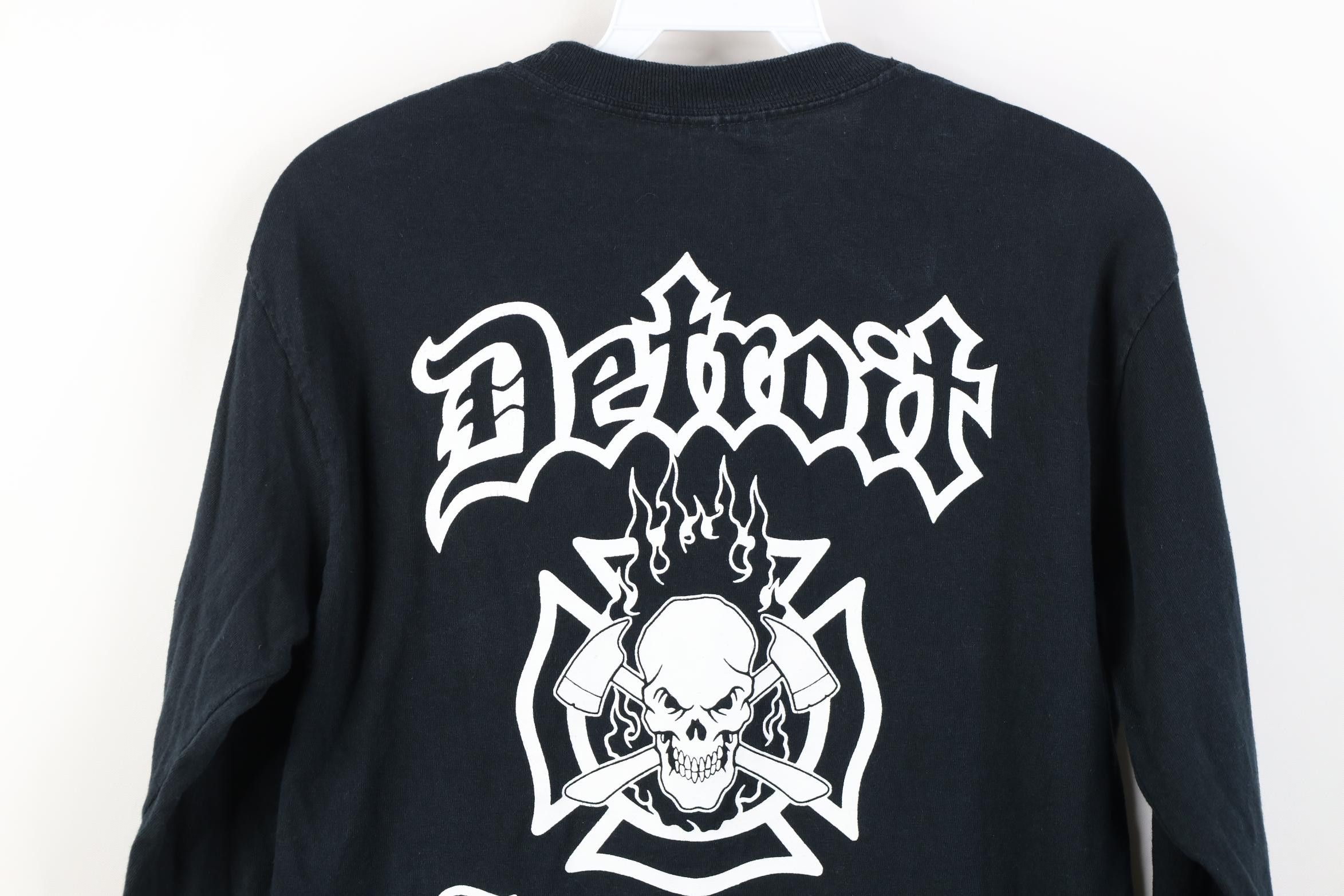 Vintage Vintage 90s Y2K Firefighters Skull Long Sleeve T-Shirt Size US S / EU 44-46 / 1 - 15 Thumbnail