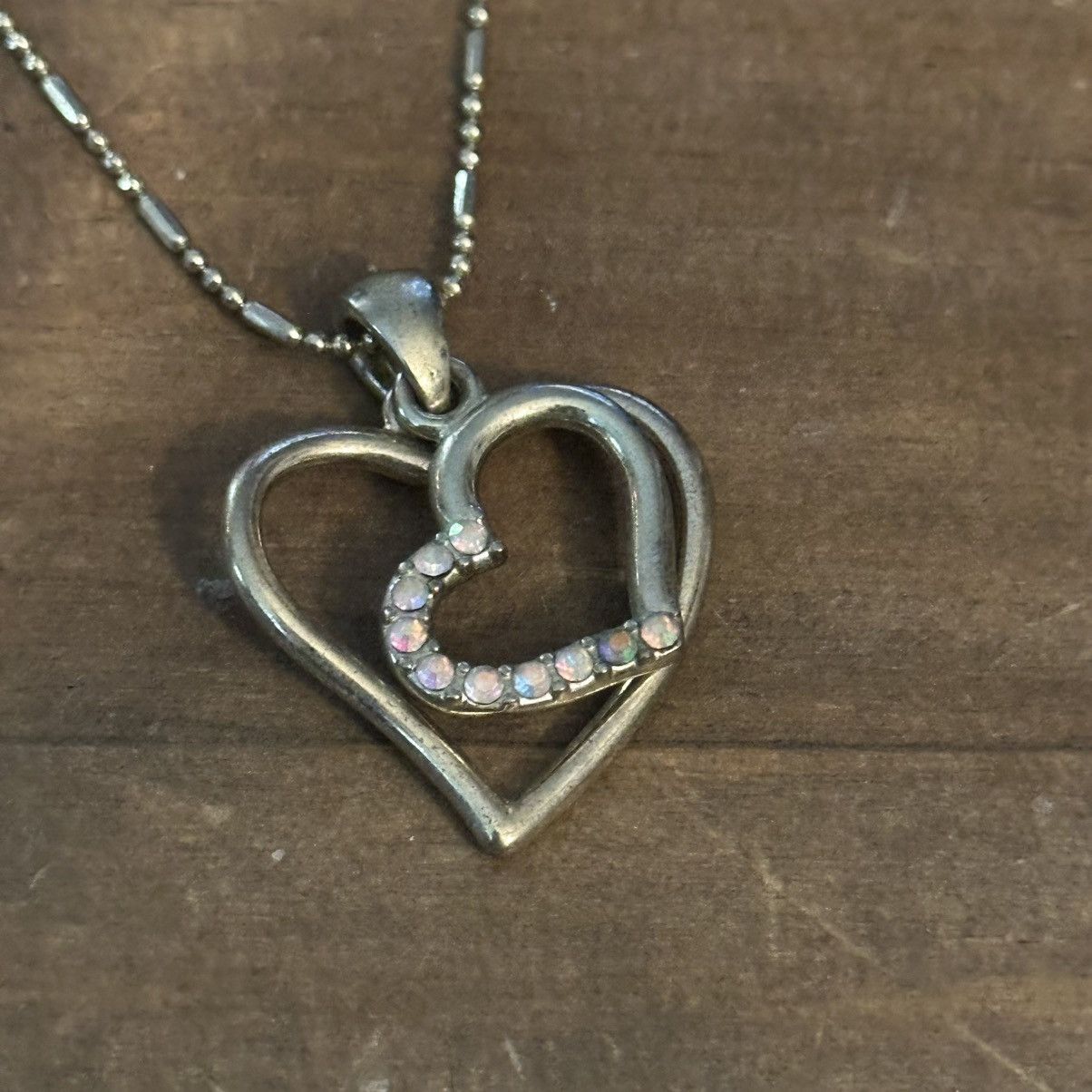 Other Gold tone double outline heart pendant necklace Size ONE SIZE - 4 Thumbnail