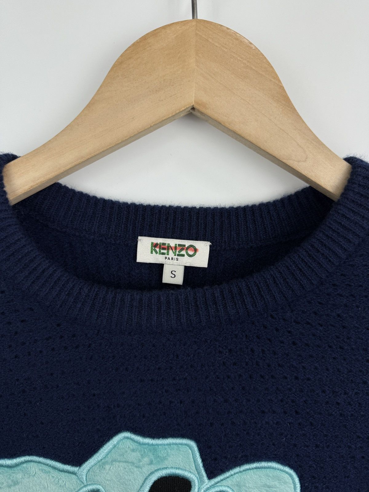 Kenzo 🇫🇷 Kenzo Paris Floral Embroidered Knit Sweater Dress Rare Y2K Size S / US 4 / IT 40 - 5 Thumbnail