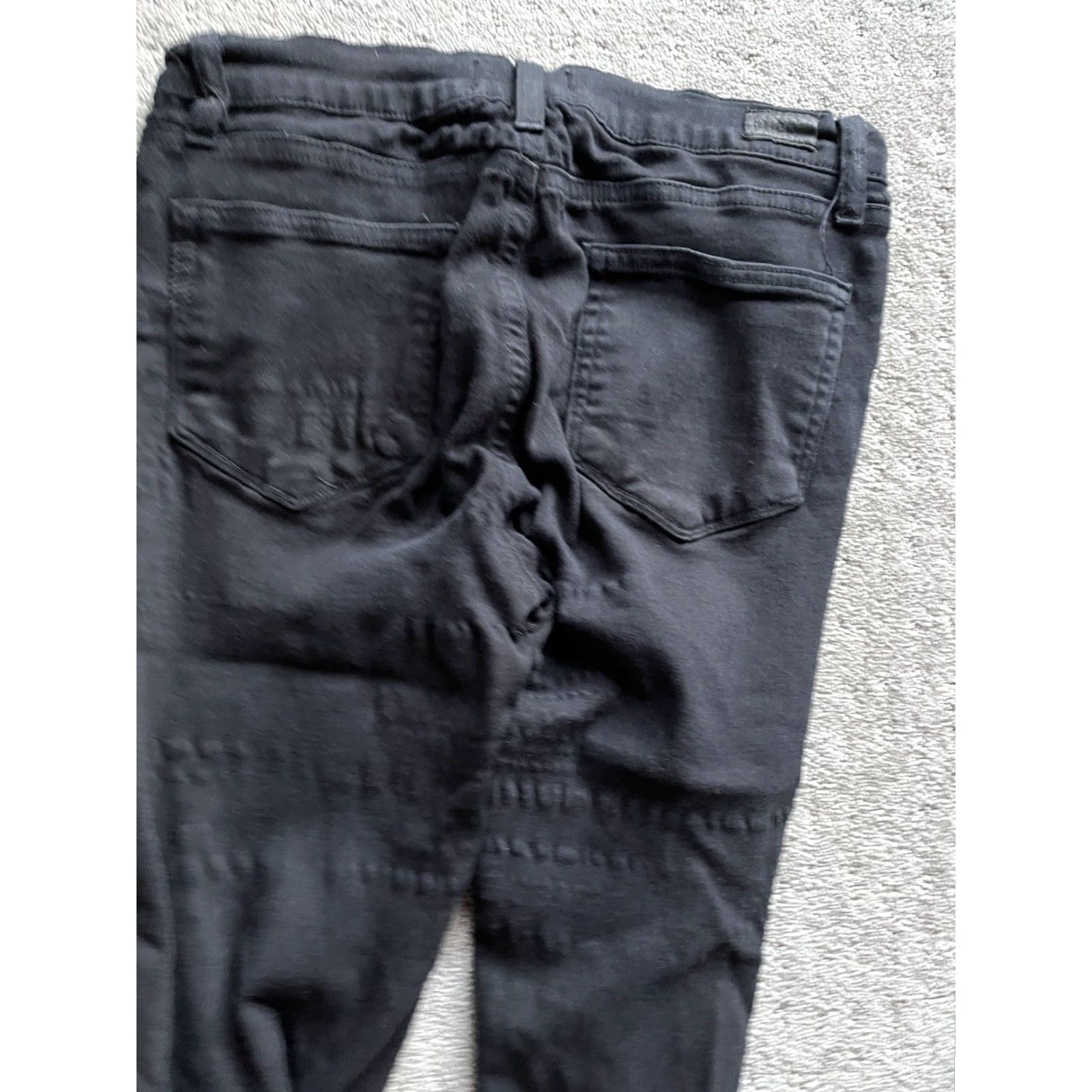 Paige PAIGE VERDUGO ULTRA SKINNY Mid-Rise Jeans in Black Distressed Size 31 Inseam 29” Women's Jeans Size 24" / US 00 / IT 34 - 4 Thumbnail