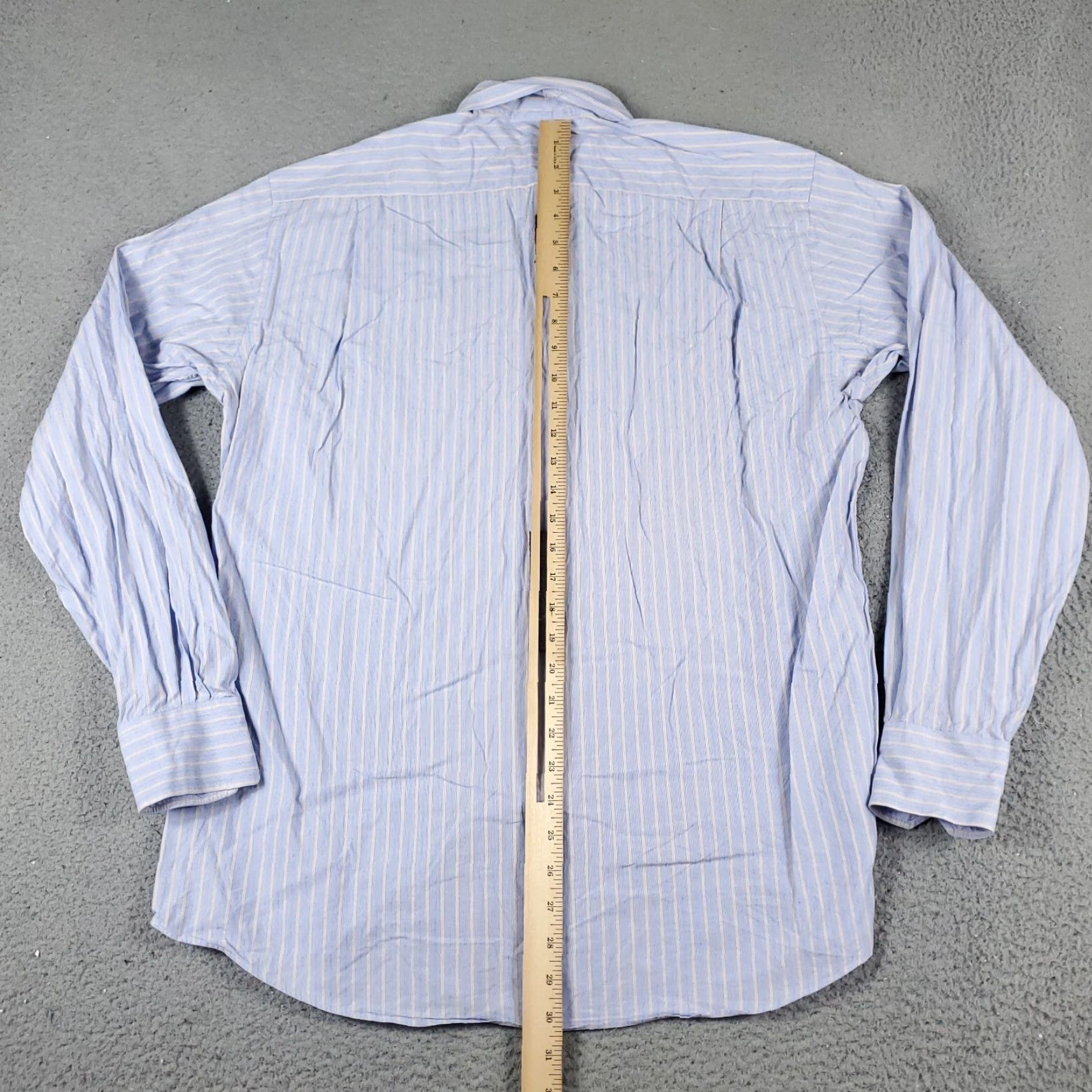 Tommy Bahama TOMMY BAHAMA Men's Dress Shirt 15.5 Blue Striped Long Sleeve Button-Up Cotton Size 40R - 3 Thumbnail