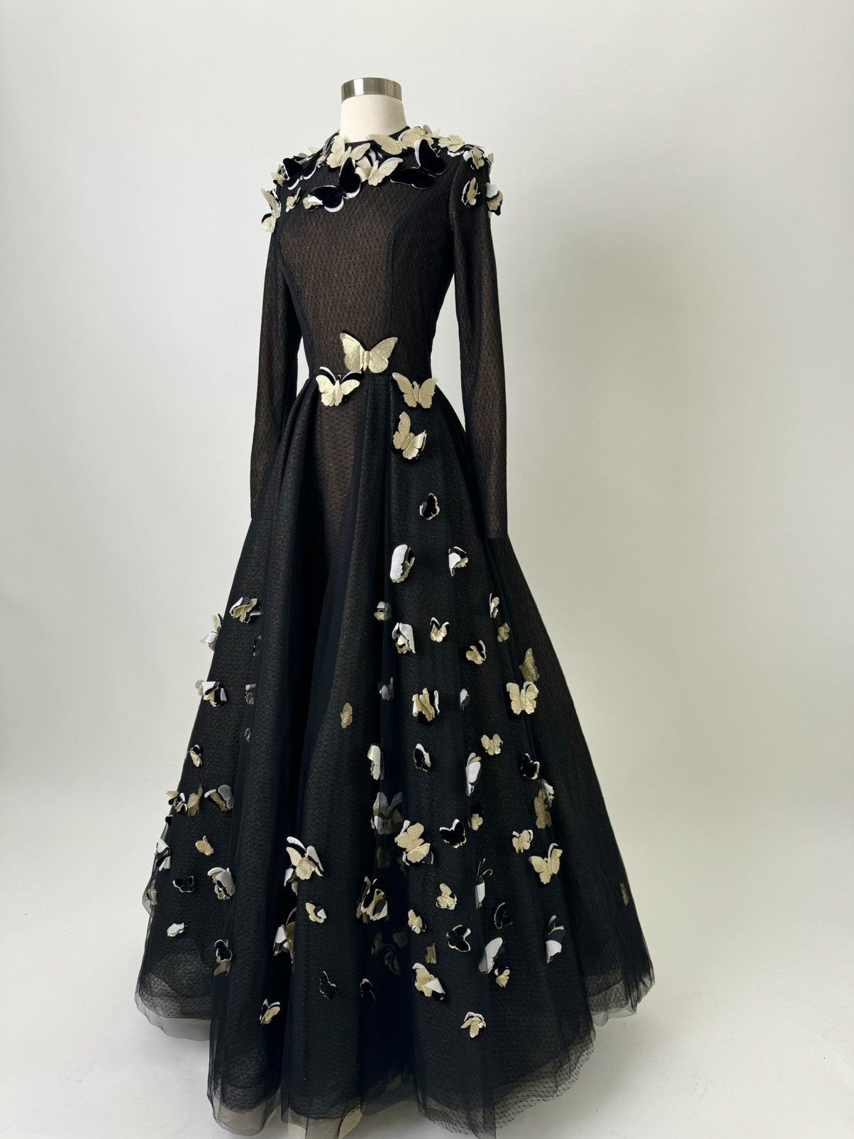 Other Preloved US 6 Black Anna Augusta Maxi Evening Dress Size M / US 6-8 / IT 42-44 - 2 Thumbnail