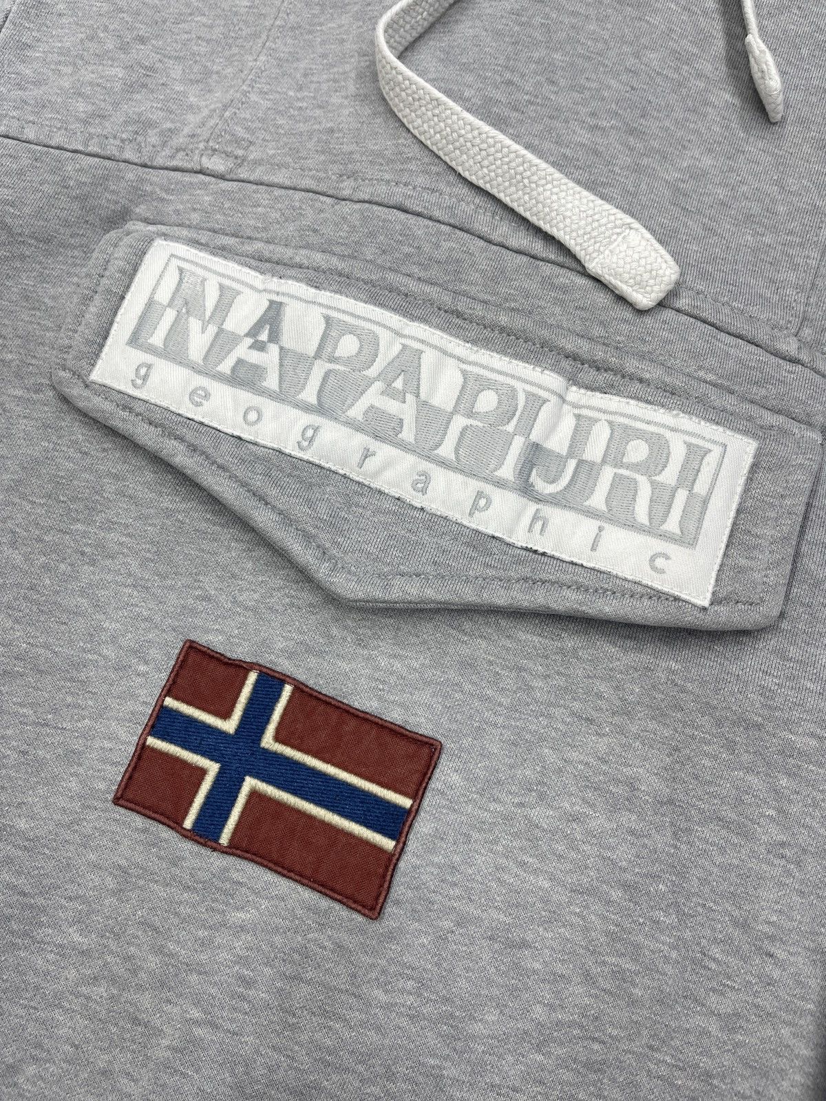 Napapijri Mens Napapijri Anorak Hoodie Grey Outdoor Gorpcore Y2K Size US S / EU 44-46 / 1 - 5 Thumbnail