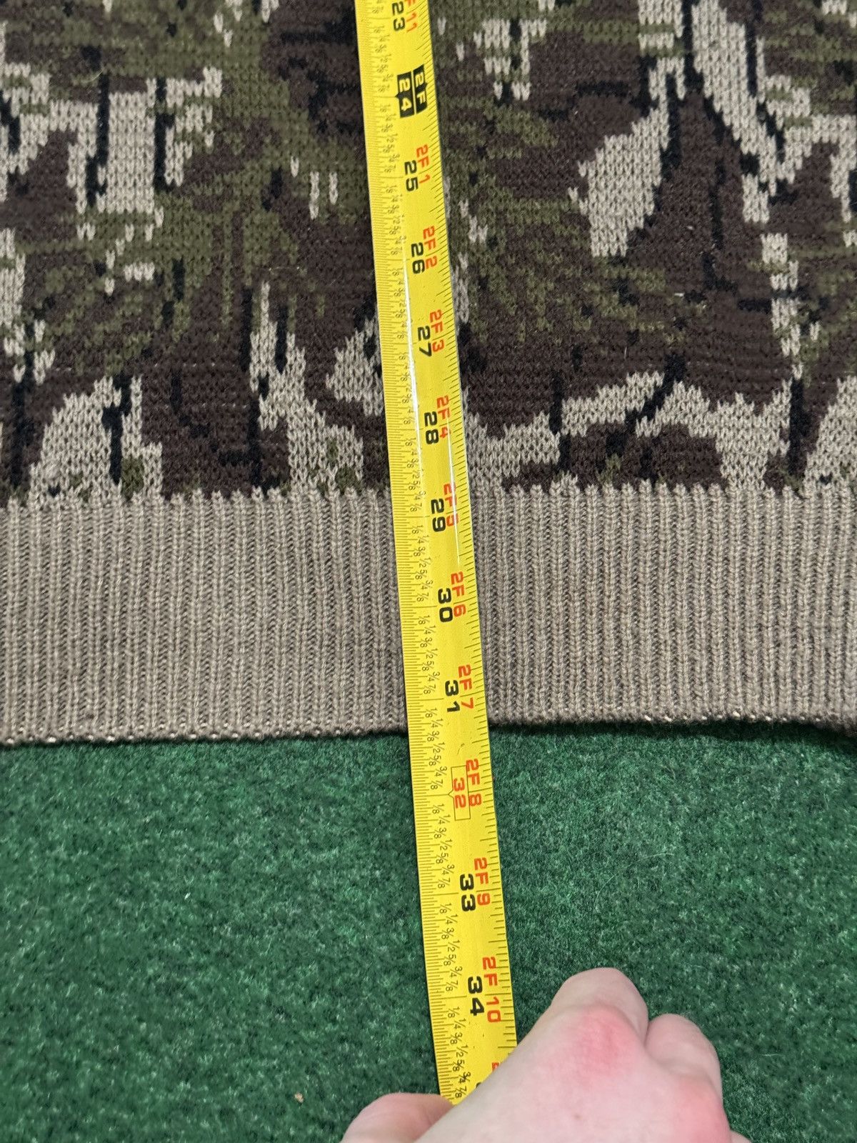 Vintage Vintage Foxhead Knit Camo Henley XXL 80s 90s Sweater Size US XXL / EU 58 / 5 - 7 Thumbnail