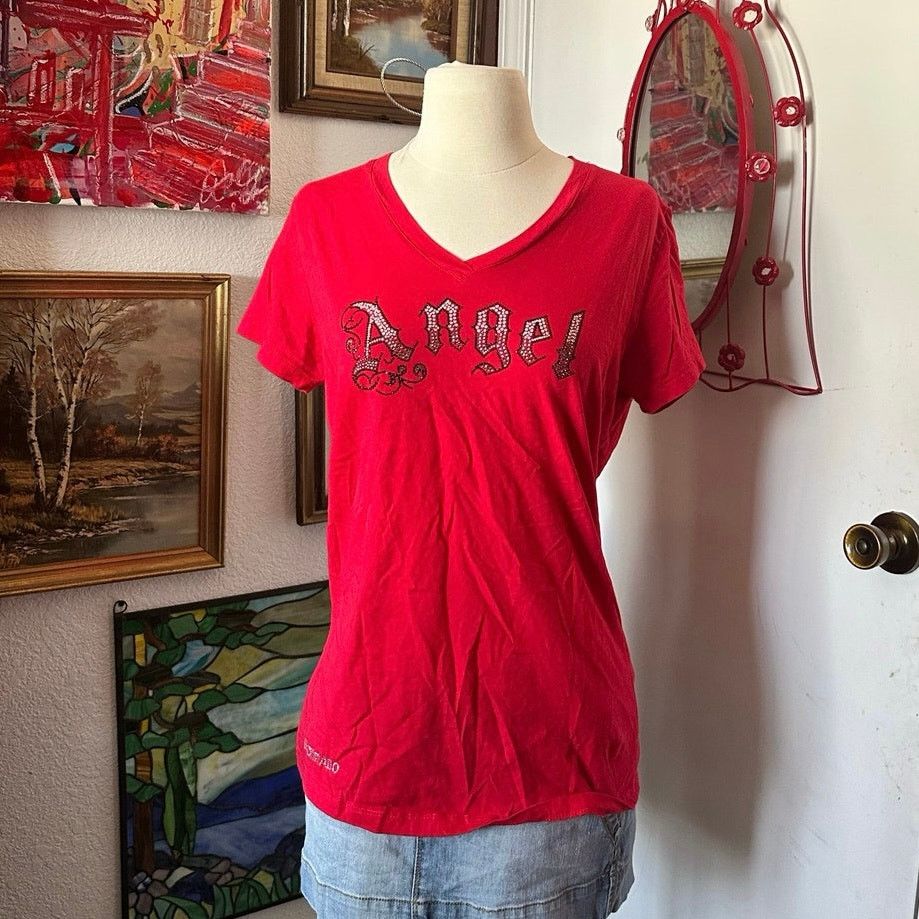 Other next level bedazzled angel red el dorado shirt Size XXL / US 16-18 / IT 52-54 - 1 Thumbnail