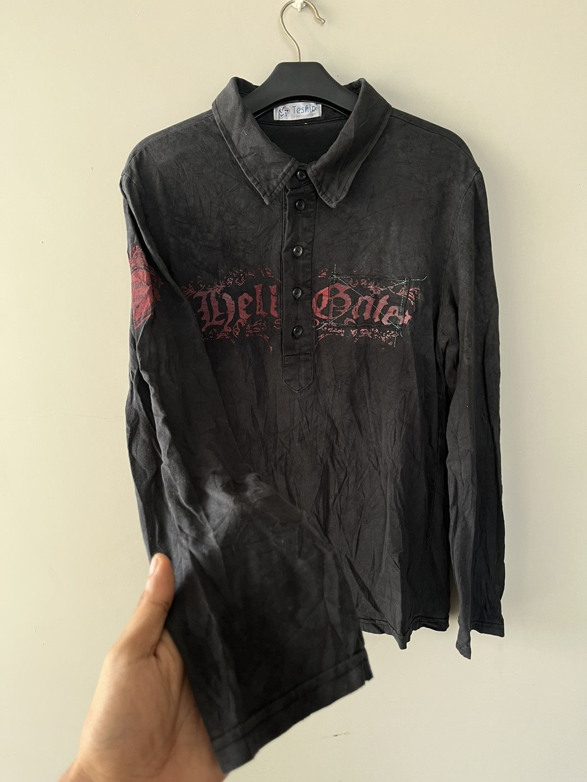 If Six Was Nine JAPANESE TESHIO POEM SKULL SEDITIONARIES VKEI PUNK STYLE Size US M / EU 48-50 / 2 - 4 Thumbnail