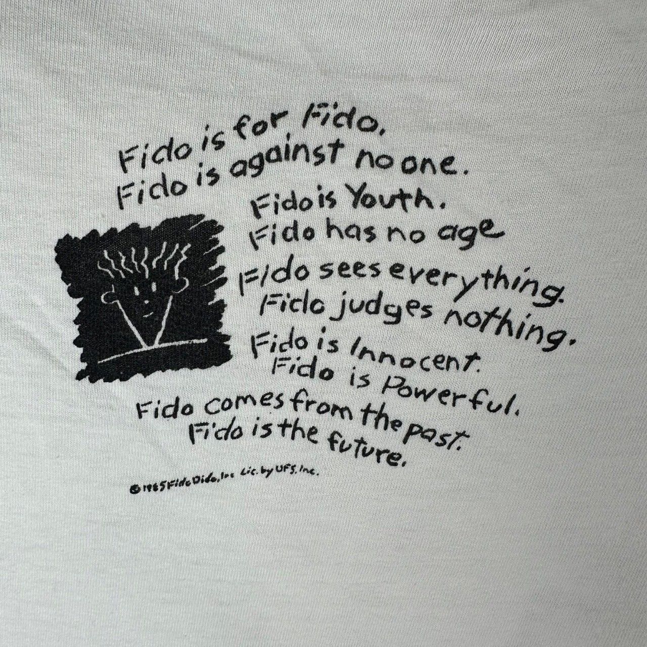 Vintage Vintage 1985 Fido Dido Cartoon Character Artwork T-Shirt Size US L / EU 52-54 / 3 - 4 Thumbnail