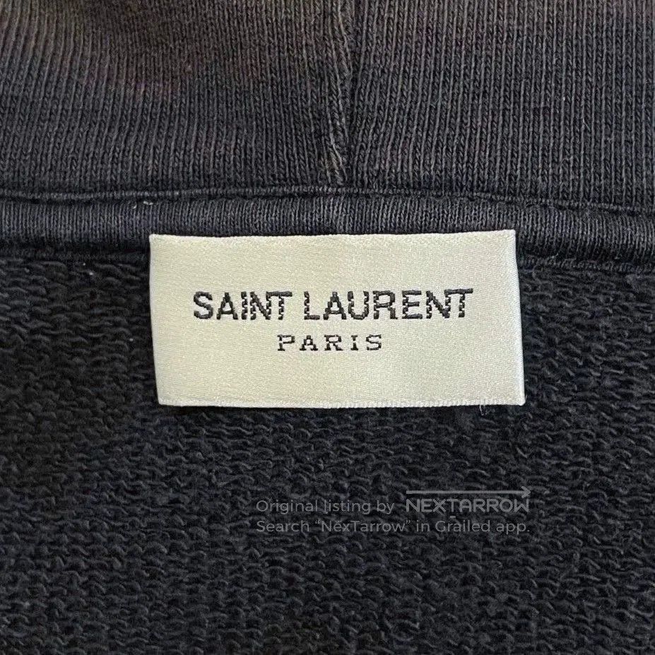Saint Laurent Paris black hoodie with rainbow logo design. Size US L / EU 52-54 / 3 - 5 Thumbnail