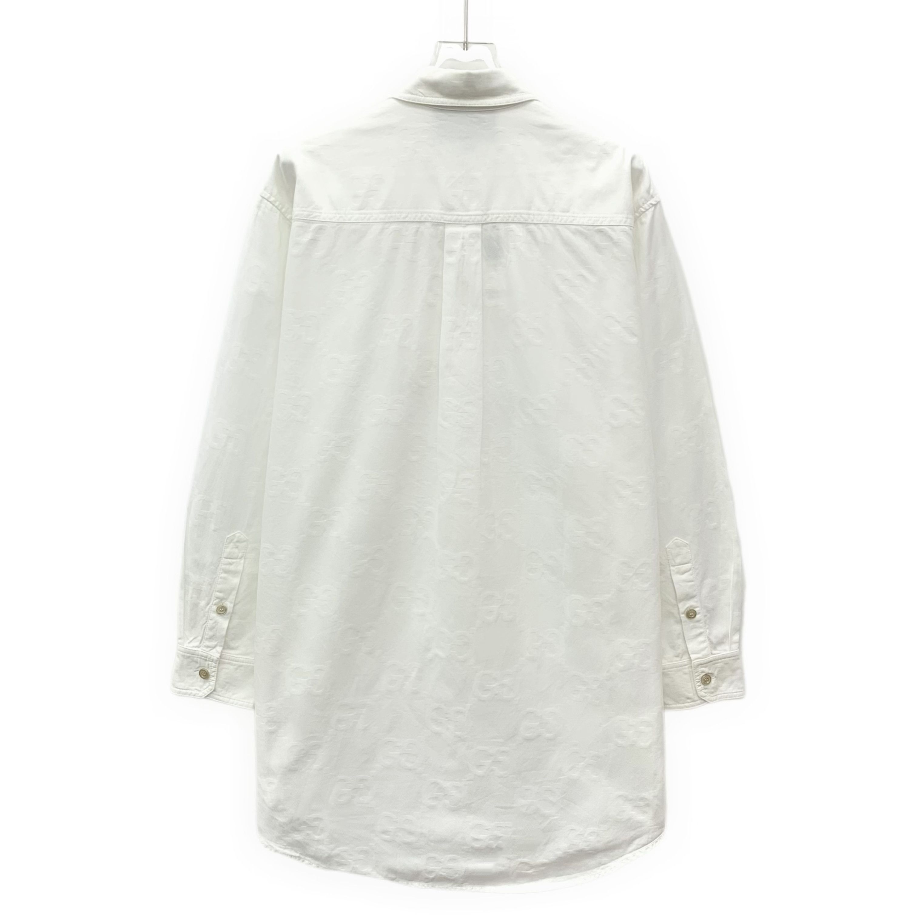 Gucci Gucci White GG Printed Cotton Shirt (Size M) Size US M / EU 48-50 / 2 - 7 Thumbnail