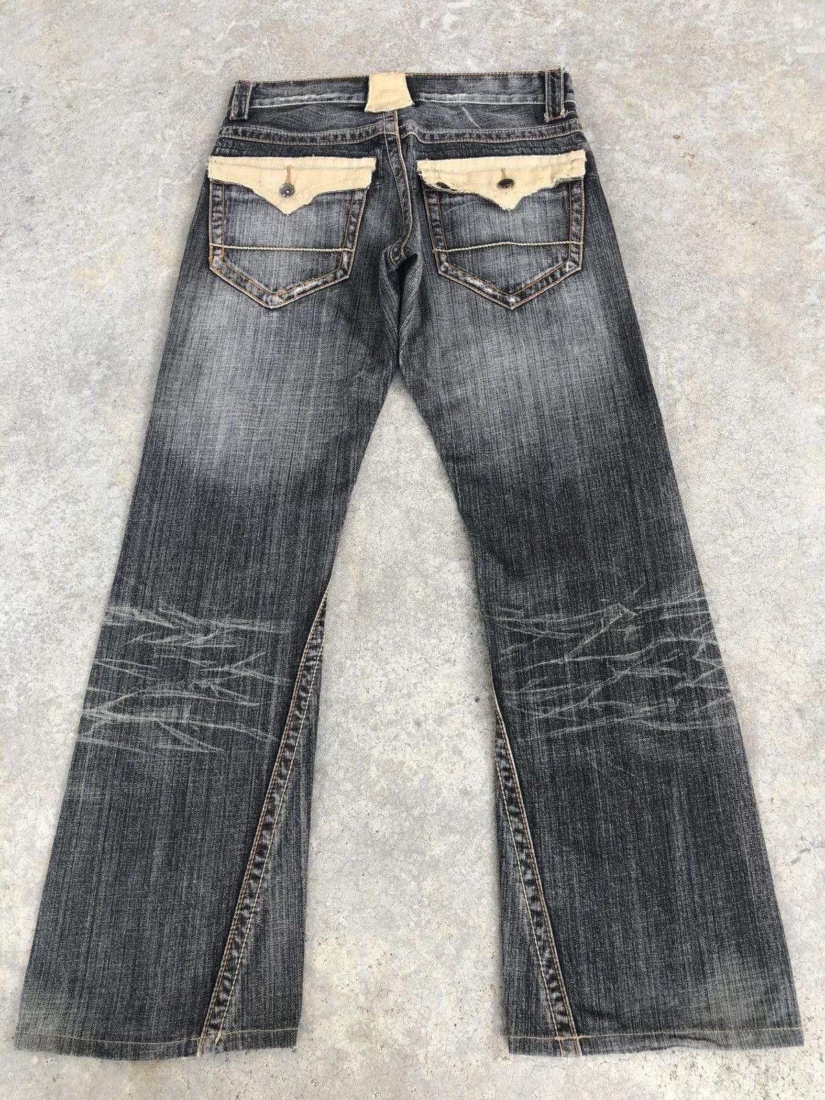 semanticdesign Semantic Design Flared Jeans Distressed Jeans Size US 32 / EU 48 - 2 Thumbnail