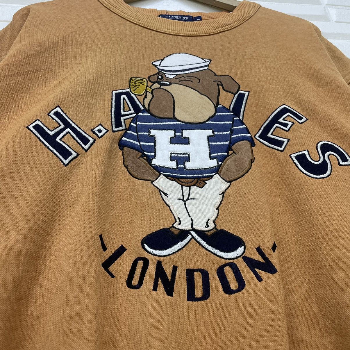 Vintage 💥Vintage Distressed Hardy Amies Embroidery Big Logo Size US L / EU 52-54 / 3 - 5 Thumbnail