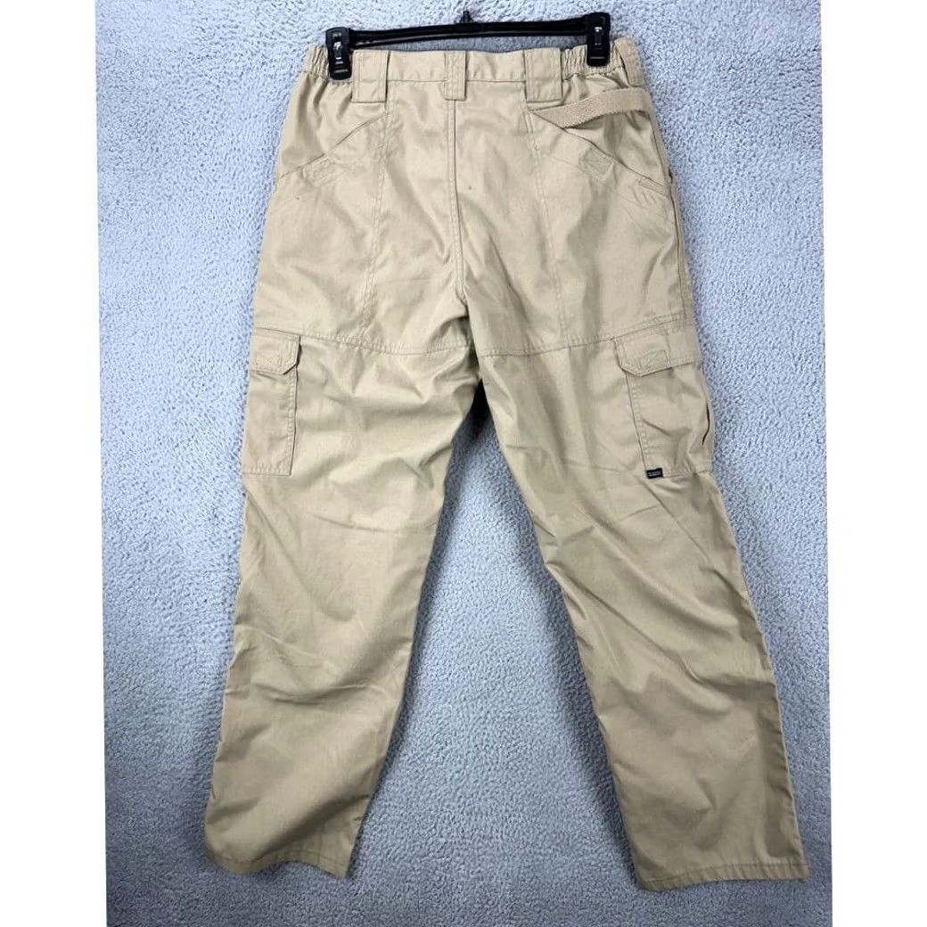Vintage 5.11 Tactical Pants Men 34X34 Tan Ripstop Cargo Flat Front Work Pockets Beig e Casual Mens Pants Regular Inseam 34 Size US 34 / EU 50 - 3 Thumbnail