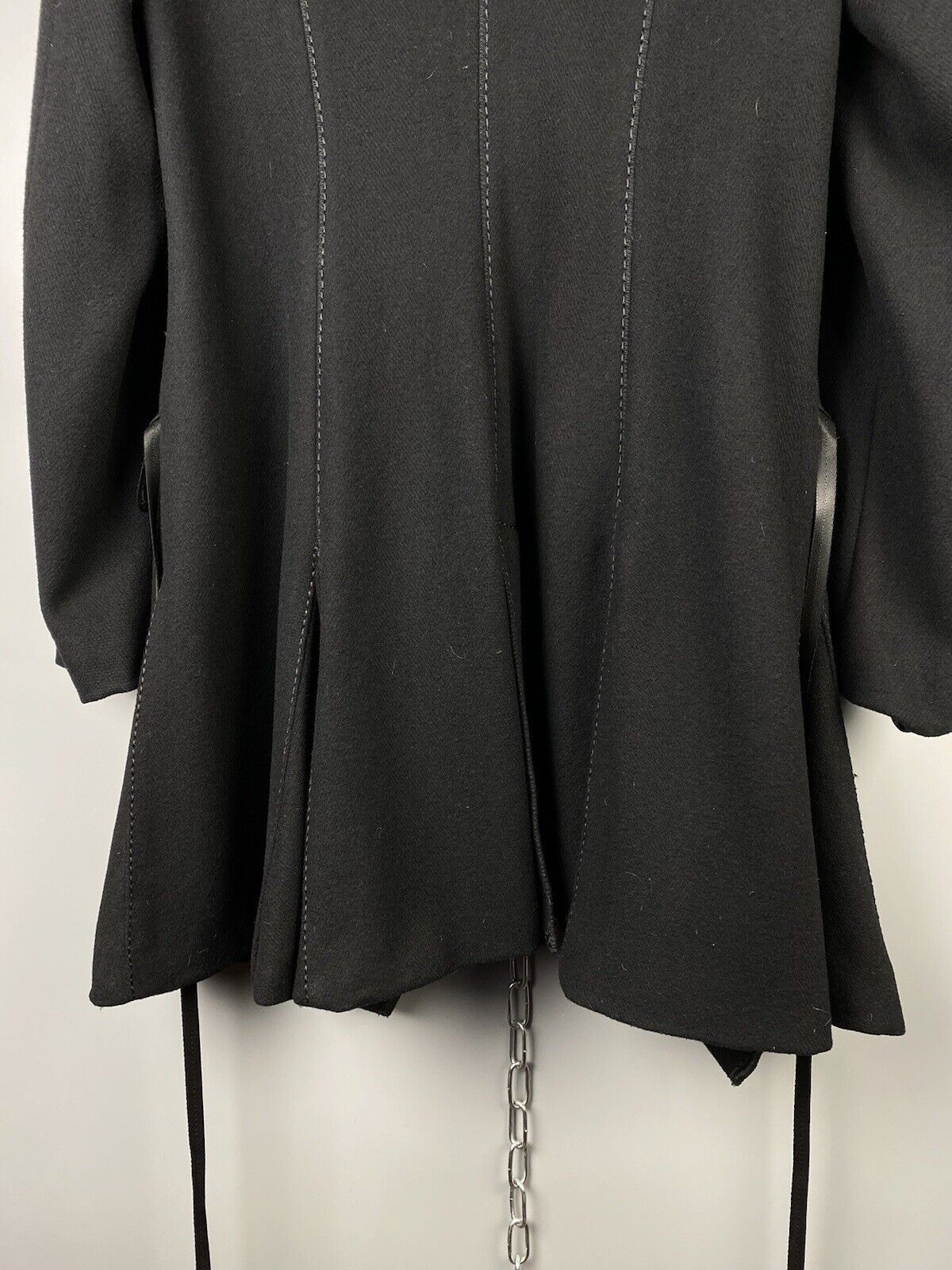 Marithe + Francois Girbaud Marithe Francois Girbaud Avant Garde Wool Long Coat Size M / US 6-8 / IT 42-44 - 10 Thumbnail