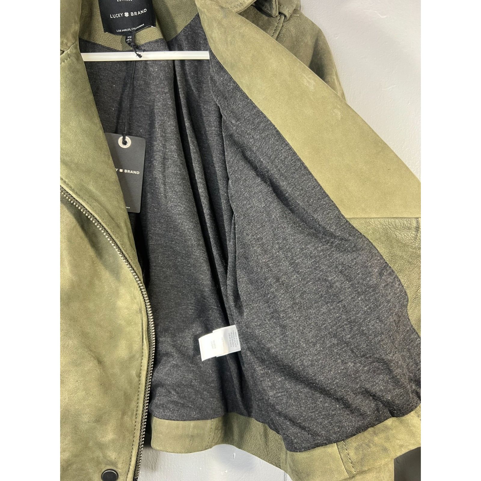 Lucky Brand Lucky Brand Women's XS Suede Moto Jacket Lamb Leather Super Size XS / US 0-2 / IT 36-38 - 5 Thumbnail