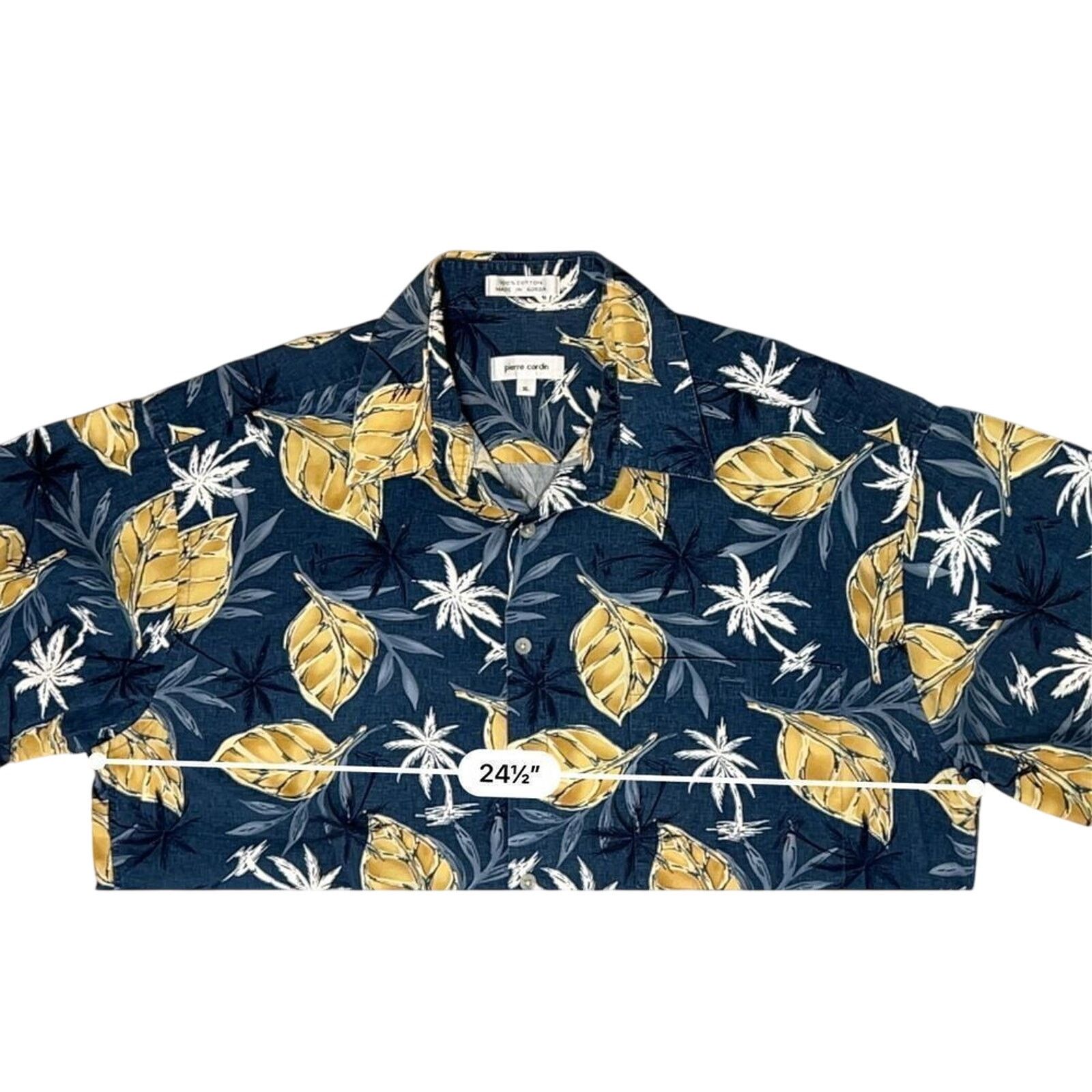 Pierre Cardin Pierre Cardin Palm Trees Tropical Hawaiian Shirt XL Cruise Size US XL / EU 56 / 4 - 3 Thumbnail