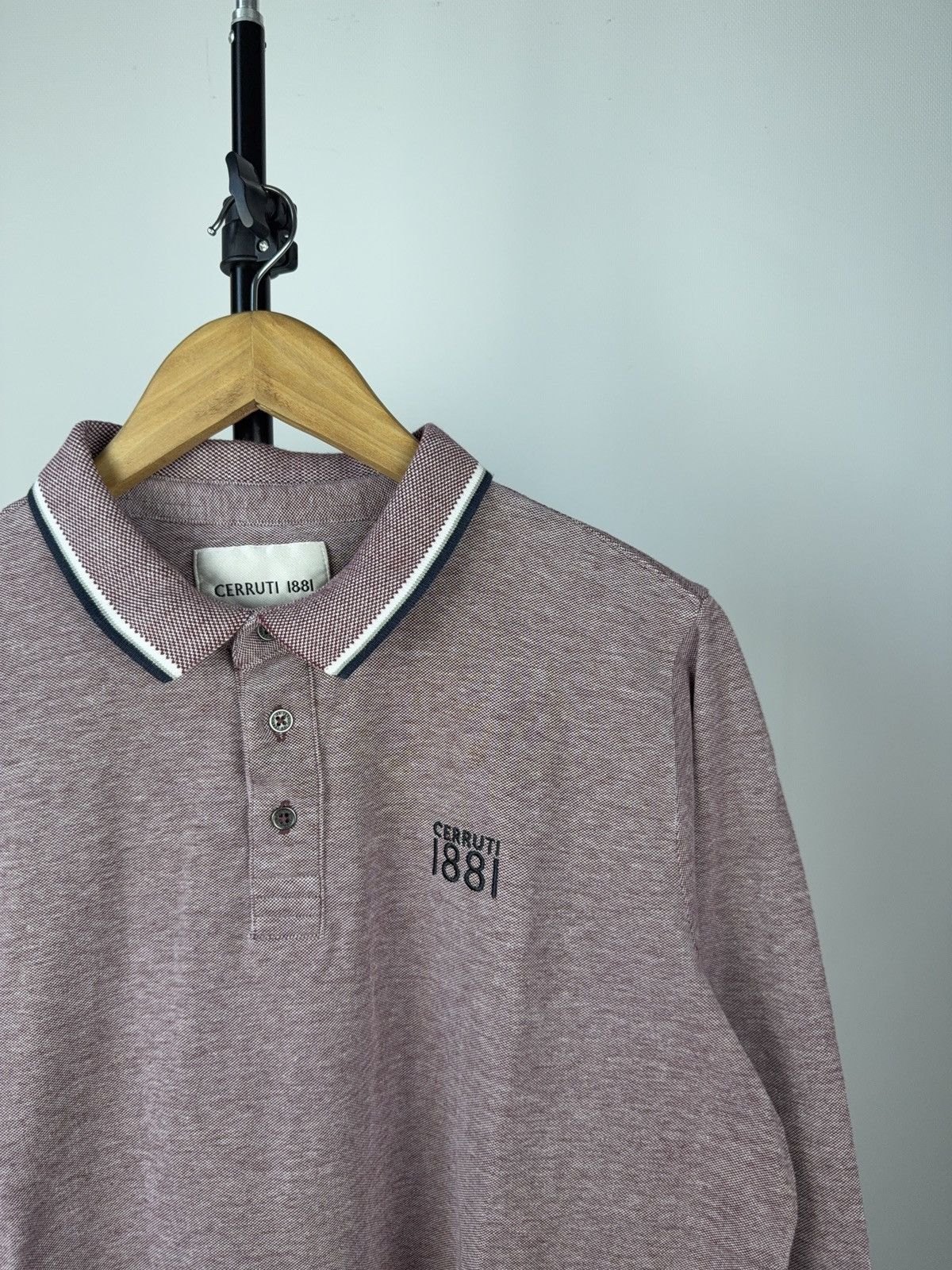 Cerruti 1881 × Designer Cerruti 1881 Blue Long Sleeve Polo Shirt – Size L-XL Size US L / EU 52-54 / 3 - 2 Thumbnail