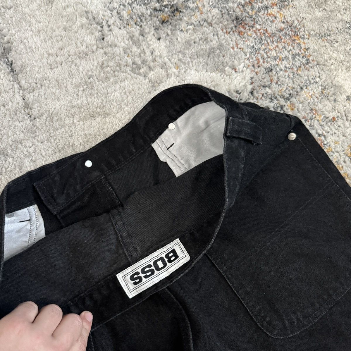 JNCO × Vintage Crazy Vintage boss baggy wide leg double knee unique jeans Size US 34 / EU 50 - 4 Thumbnail