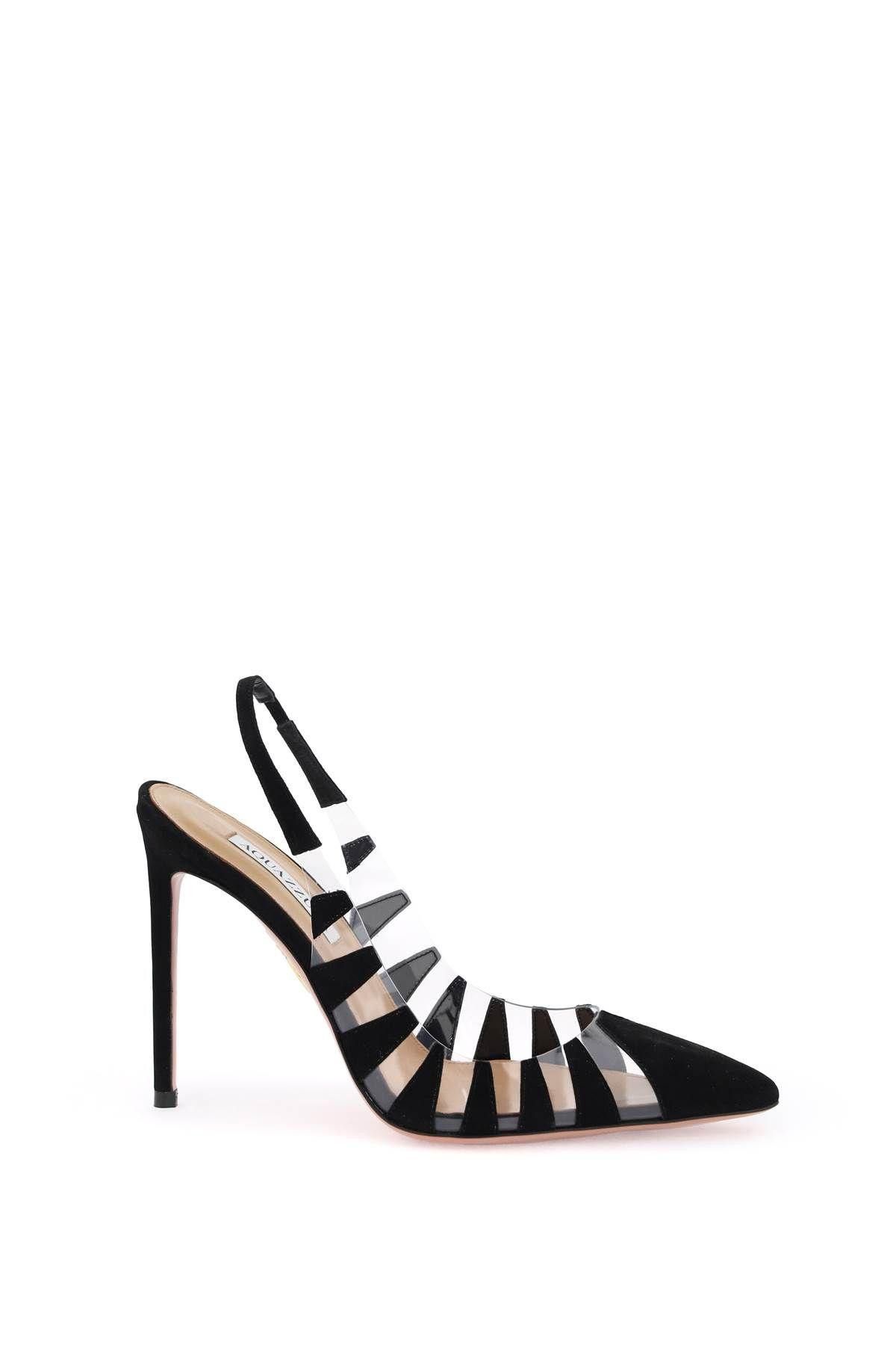 image of Aquazzura Hot Rumor Sling 105 Pumps Size Eu 41 For Women Shoes in Black