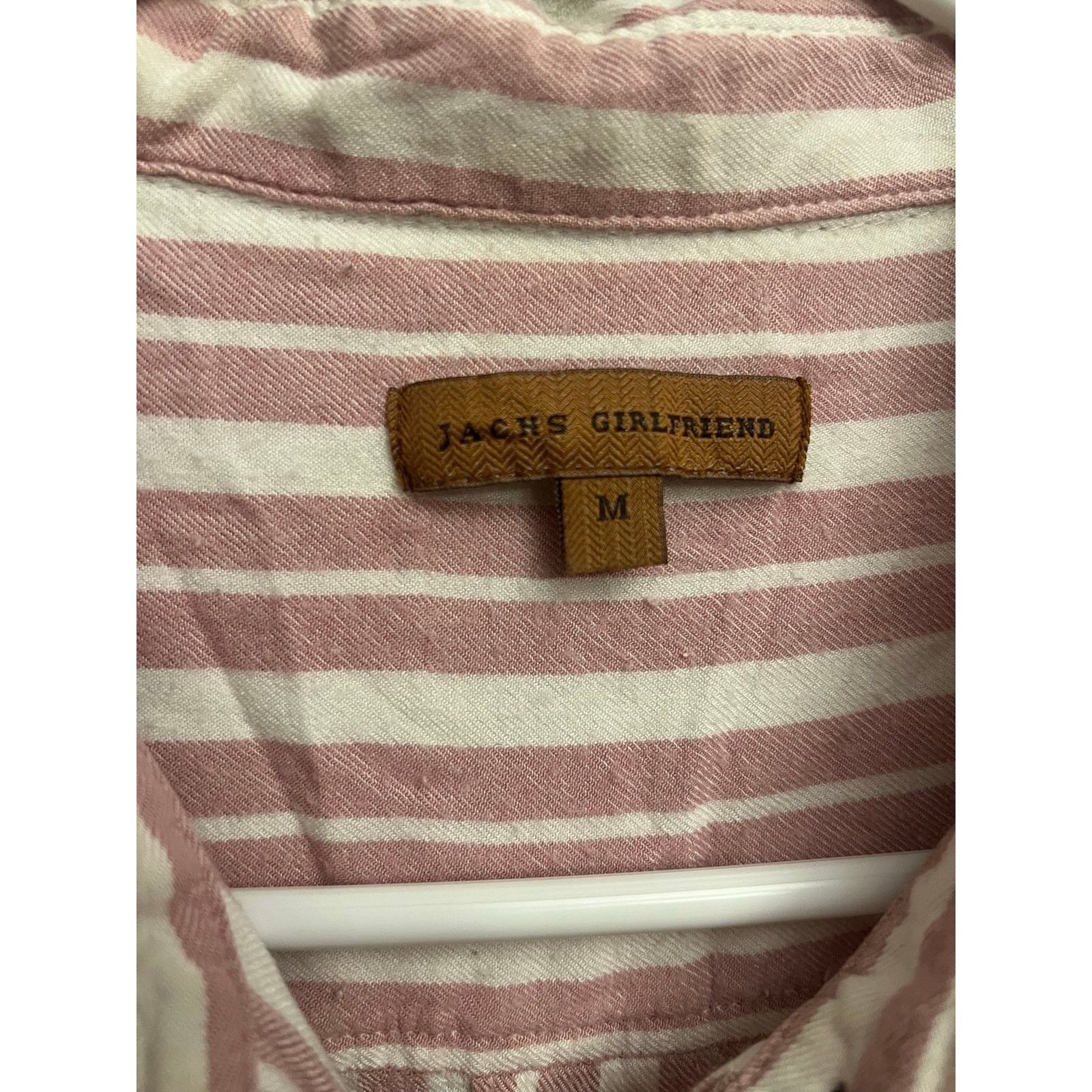 Other Jach’s Girlfriend Pink Striped Button Down Blouse Shirt Med Size M / US 6-8 / IT 42-44 - 4 Thumbnail