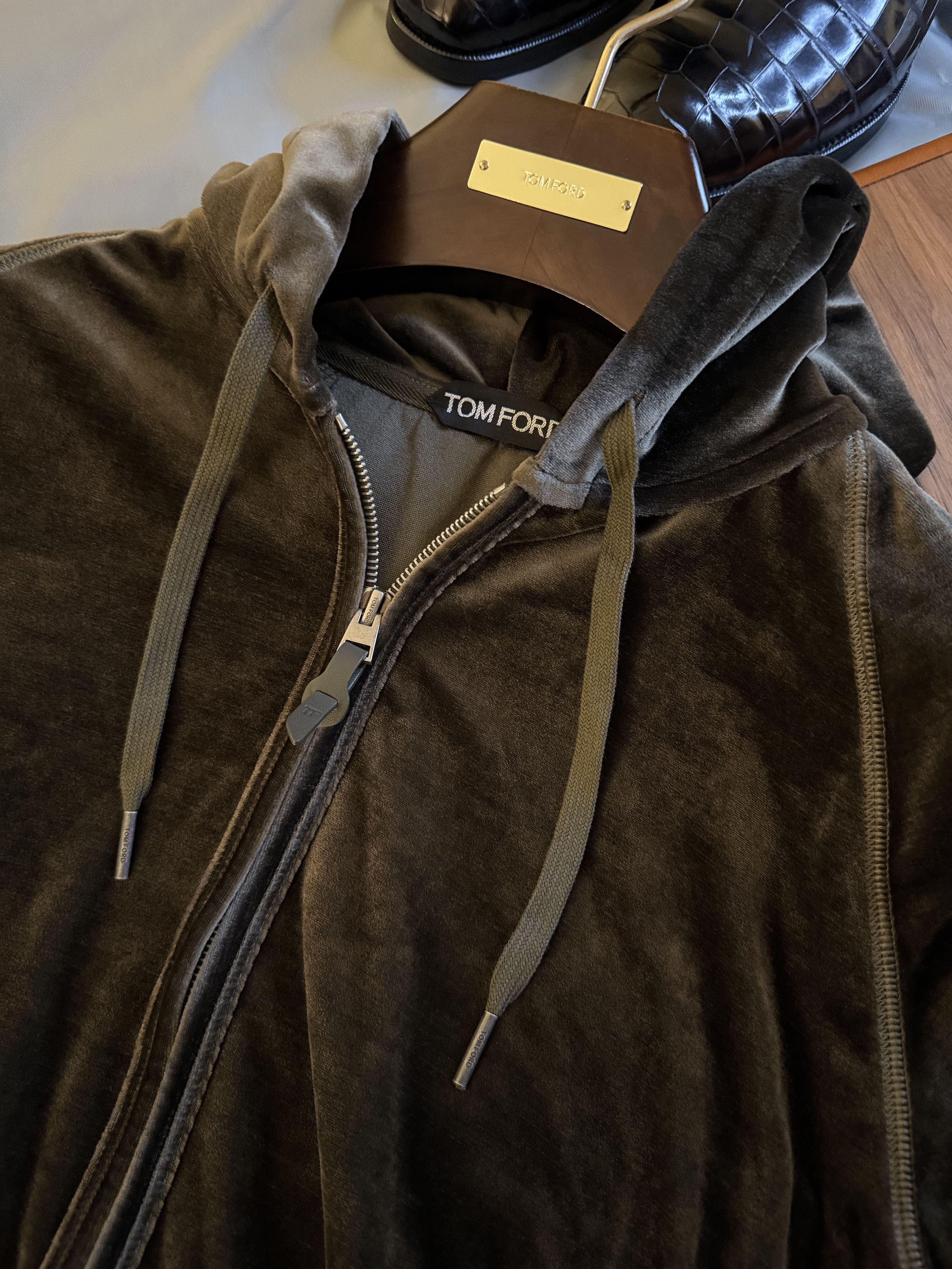Tom Ford Best Dressed $1,850 w/Tax Velour Luxury Double Zip Hoodie Size US M / EU 48-50 / 2 - 2 Thumbnail