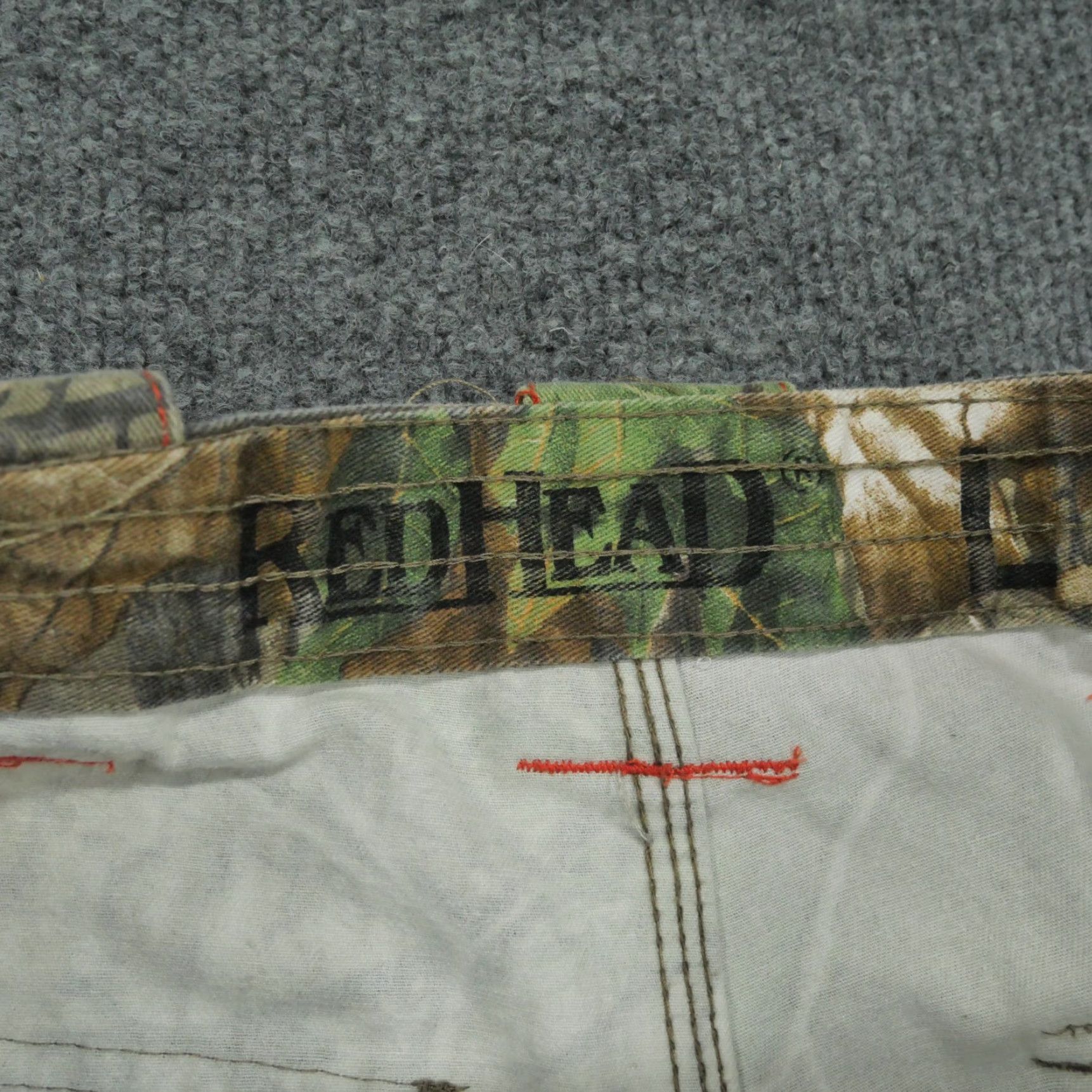 Doublet VINTAGE RedHead Pants Mens Large Green Brown Camouflage Double Knee Cargo Silent Hide Size US 34 / EU 50 - 6 Thumbnail