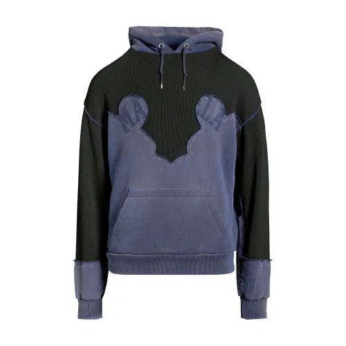 Maison Margiela o1mle0326 Margiela Western Decortique Hoodie in Vintage Blue Size US XL / EU 56 / 4 - 1 Thumbnail