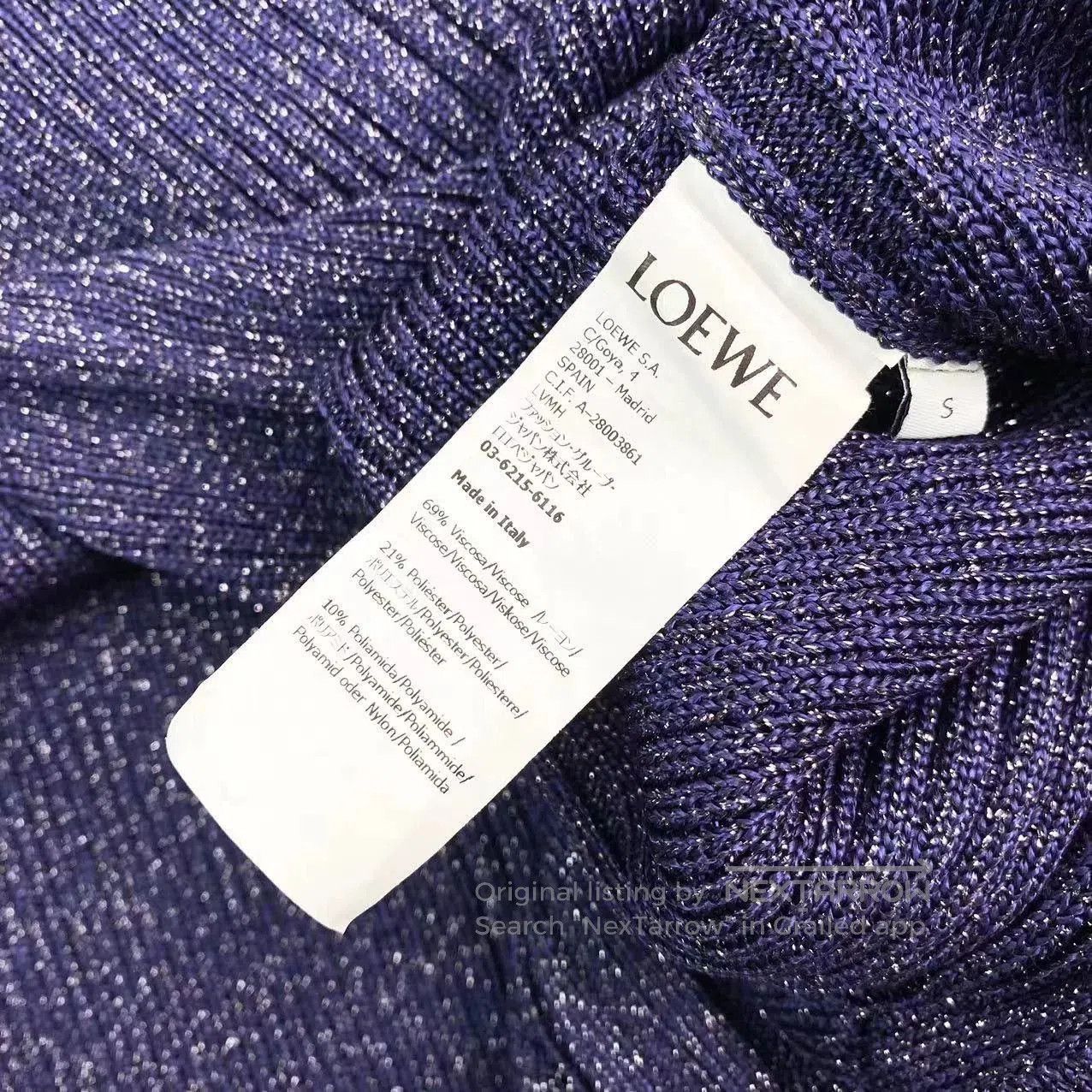 Loewe sleeveless knitted dress with logo. Size M / US 6-8 / IT 42-44 - 4 Thumbnail