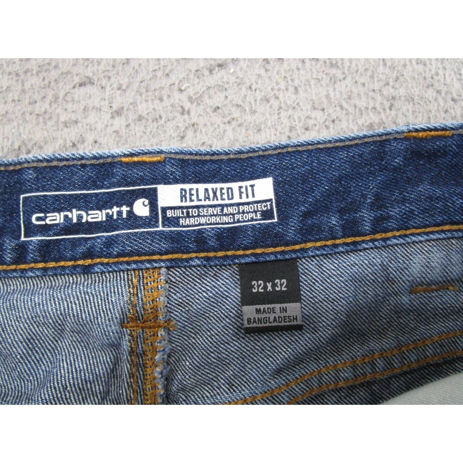 Carhartt Carhartt Relaxed Fit Jeans Mens 32x32 Denim 5-Pocket Blue Straight Workwear BD4943-M Size US 32 / EU 48 - 4 Thumbnail