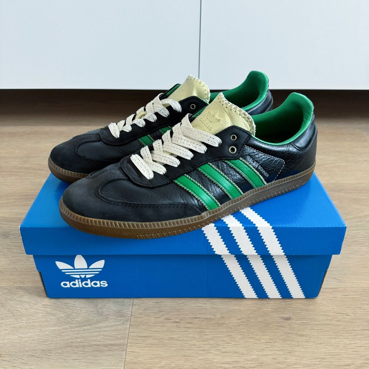 Adidas × Wales Bonner Black/Green Samba Sneakers | Grailed
