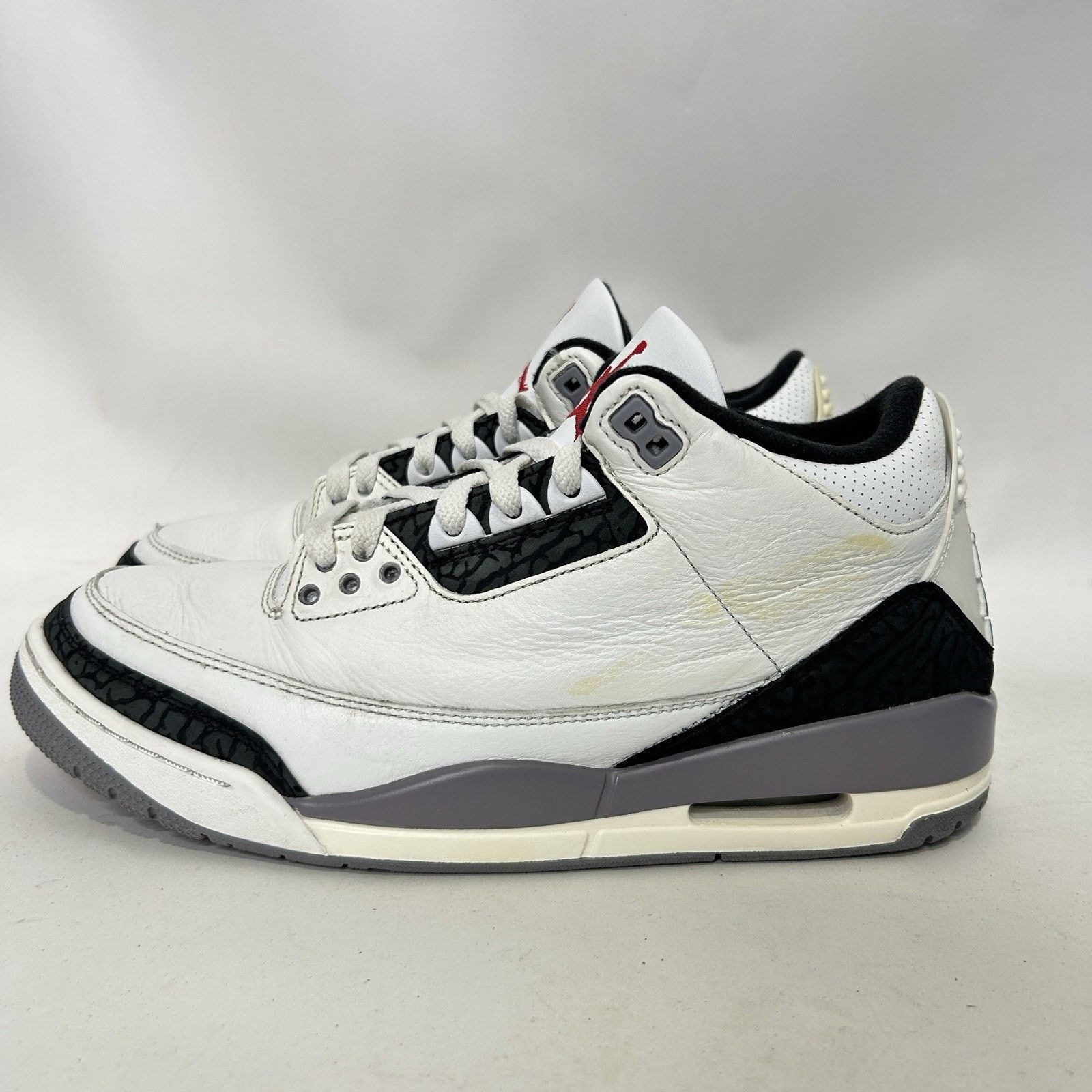 Nike Nike Air Jordan 3 Retro “Cement Grey White Fire Red” Size US 10.5 / EU 43-44 - 6 Thumbnail