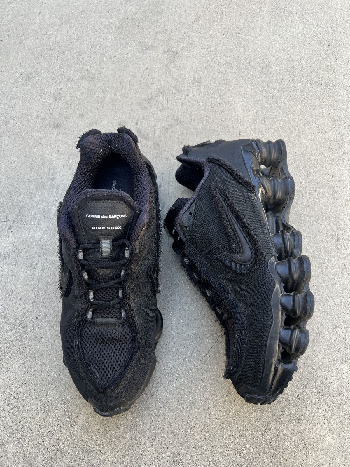 Comme Des Garcons Nike Shox Black | Grailed