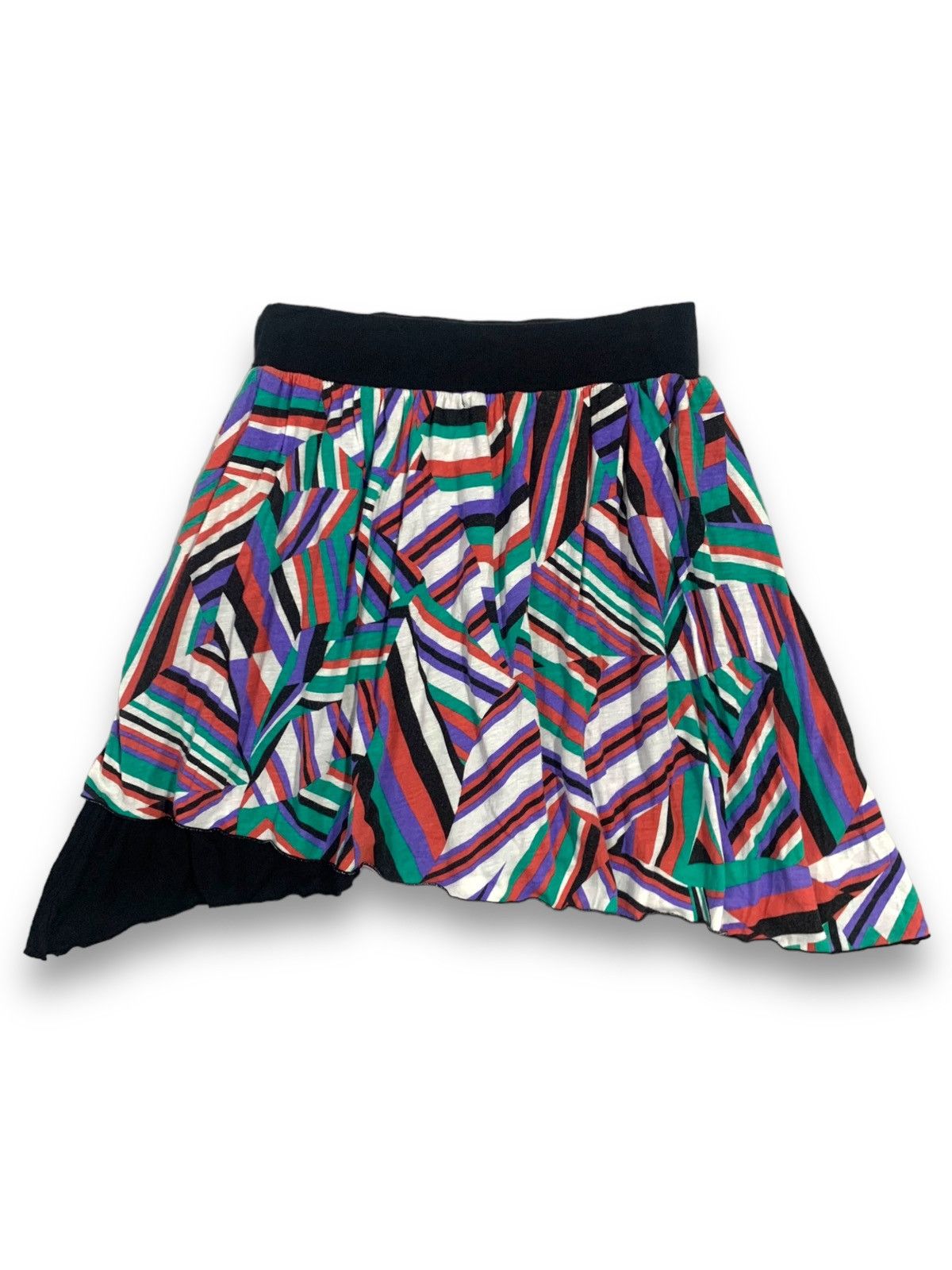 Japanese Brand Vintage Majestic Legon Geometric Stretchable Mini Skirt Size 26" / US 2 / IT 38 - 2 Thumbnail