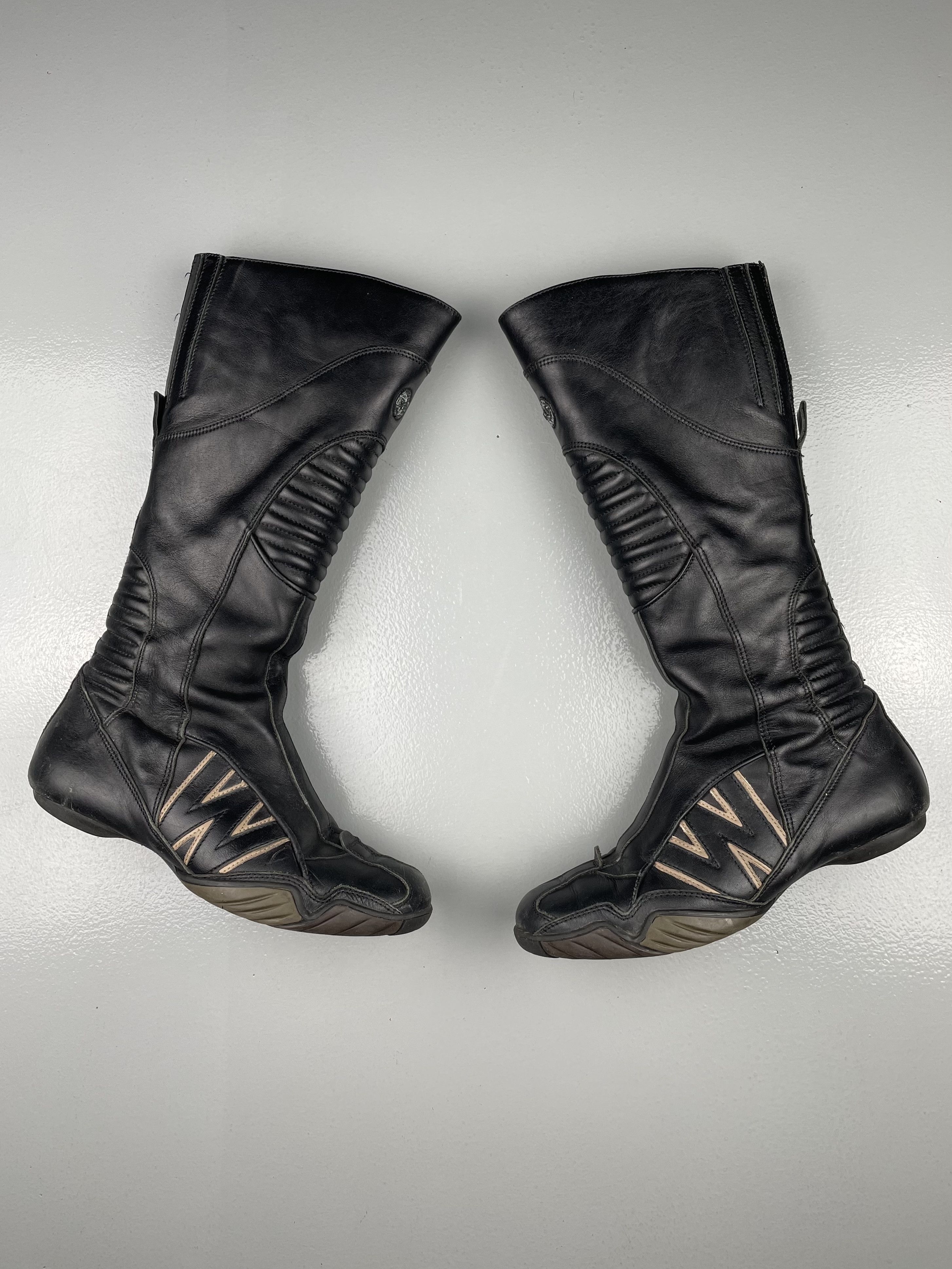 Walter Van Beirendonck vintage Walter Van Beirendonck W.&L.T. - leather biker boots Size US 7 / IT 37 - 2 Thumbnail