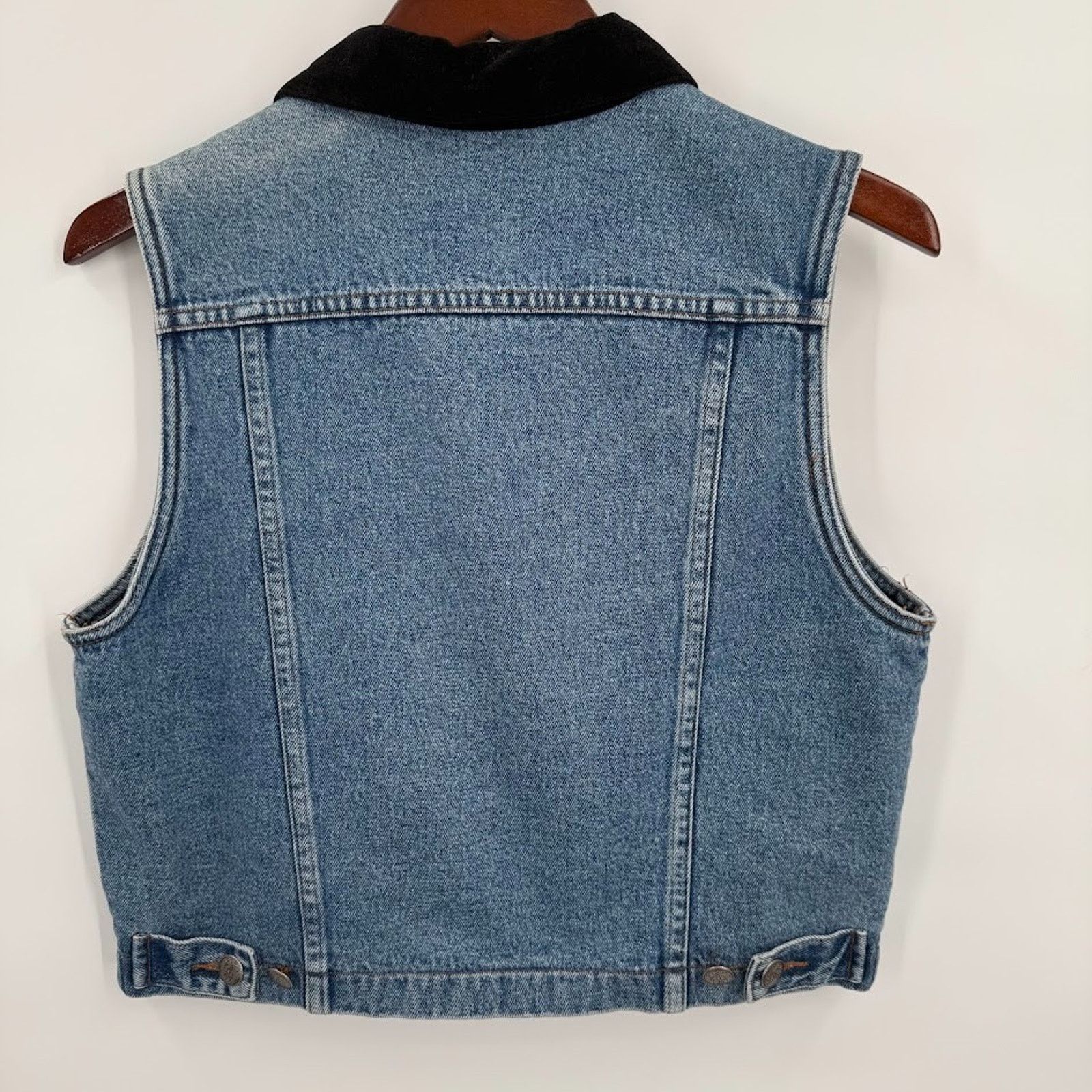 & Other Stories Vintage PASTA Denim Vest Womens Medium Blue JeanWestern 90s Size M / US 6-8 / IT 42-44 - 2 Thumbnail