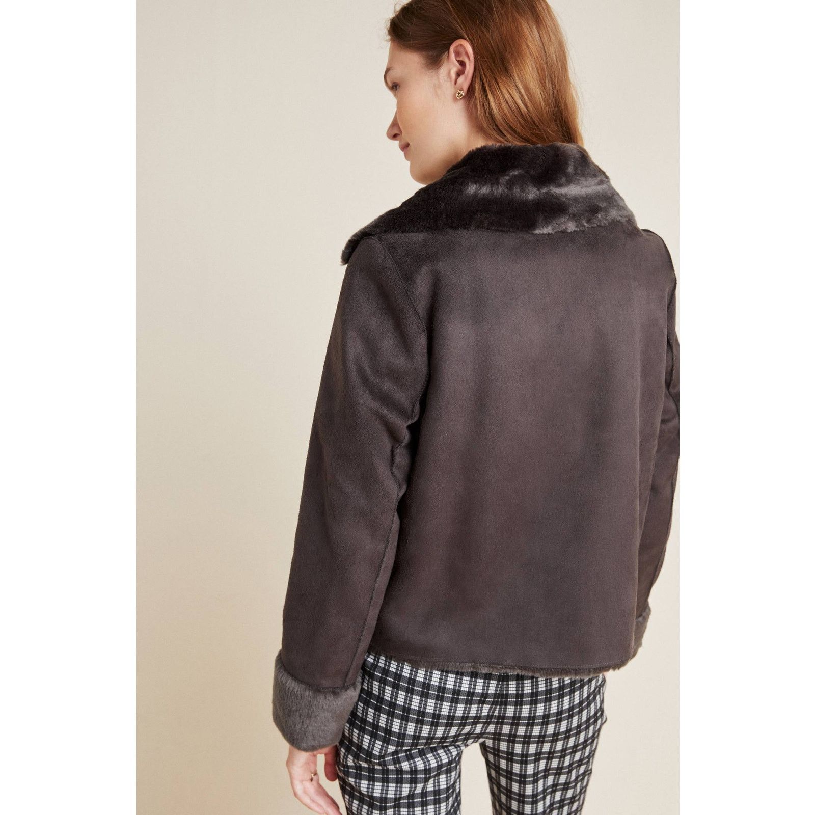 Anthropologie Anthropologie Evita Faux Fur Aviator Jacket $240 Size 6 Gray Size M / US 6-8 / IT 42-44 - 3 Thumbnail