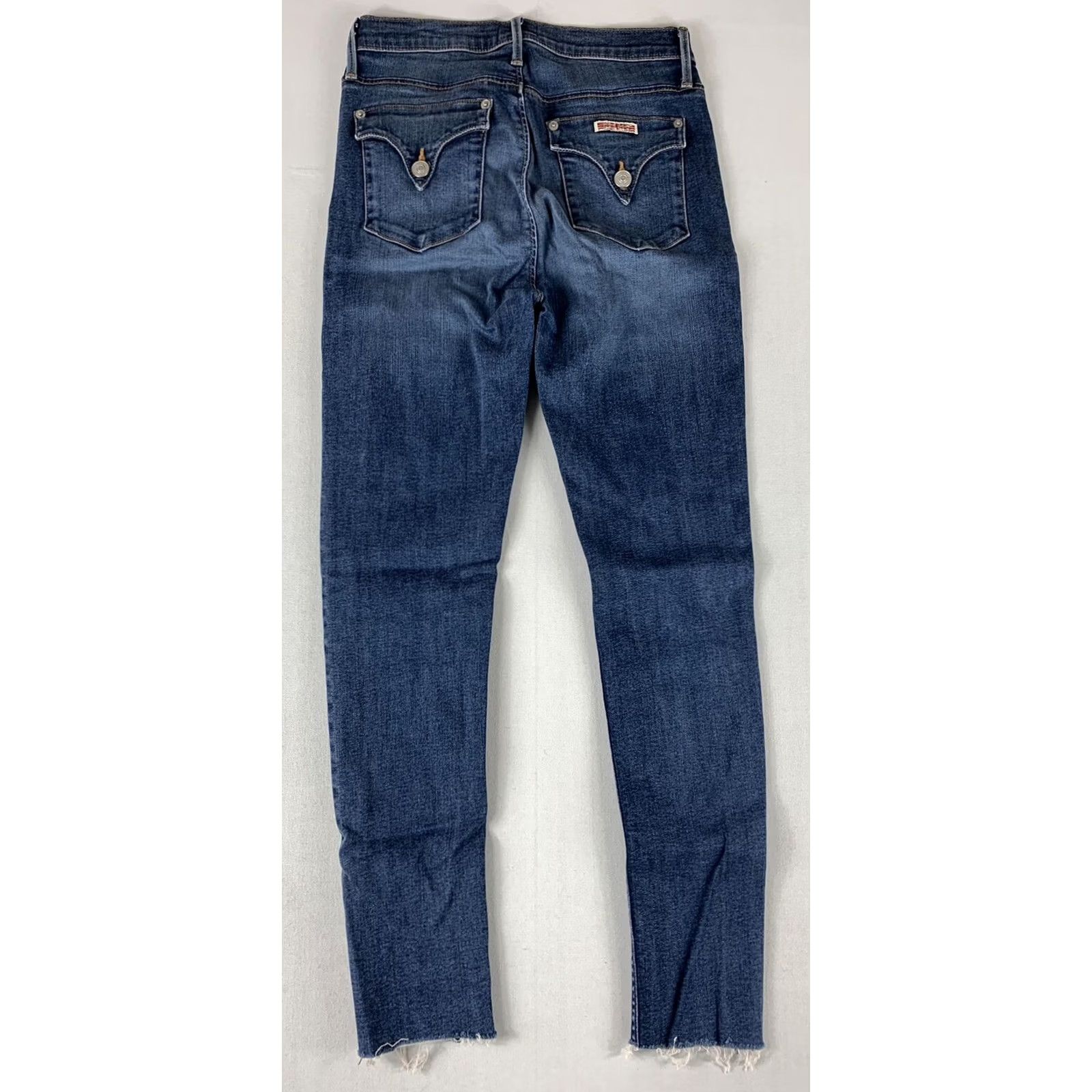Hudson Hudson Jeans Blue Skinny Ankle Cut Women Raw Hem 26x27 Size 26" / US 2 / IT 38 - 5 Thumbnail