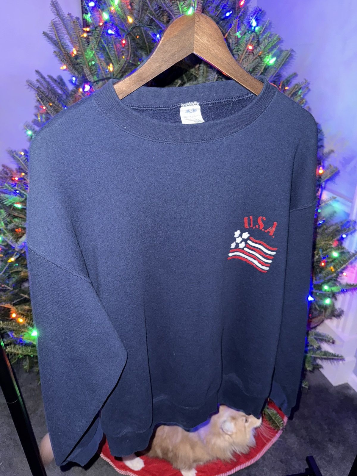 Fruit Of The Loom Vintage USA print pullover Size US XXL / EU 58 / 5 - 1 Thumbnail