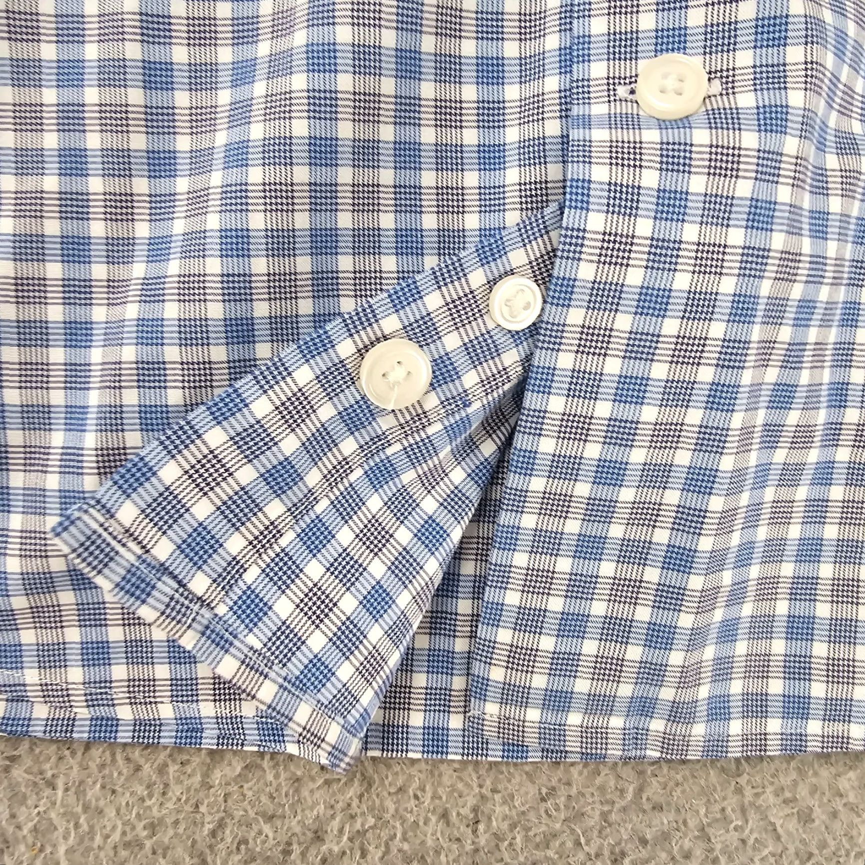 Express Express Shirt Mens Large Blue Check Button-Up Long Sleeve Size US L / EU 52-54 / 3 - 5 Thumbnail