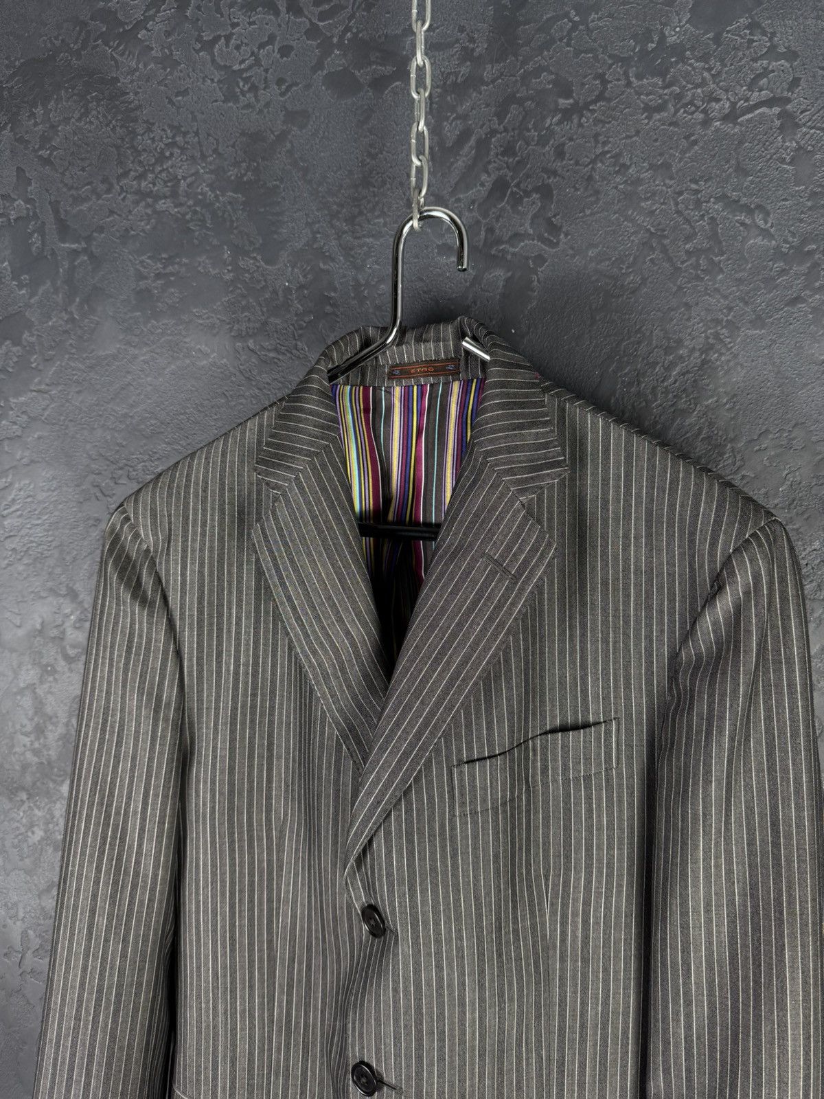 Etro Etro Milano Suit Stripes Wool Lana Size 48 Size 48R - 6 Thumbnail