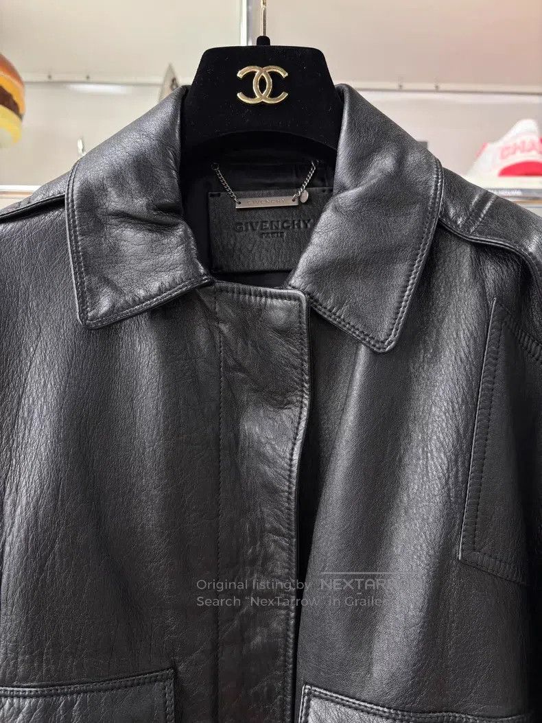 Givenchy Givenchy Black Lapel Classic Pilot Two Pocket Leather Jack Size US S / EU 44-46 / 1 - 2 Thumbnail