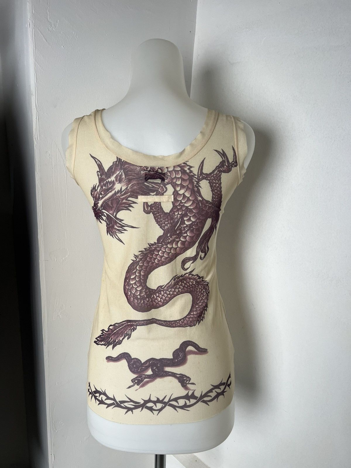 SS96 Jean Paul Gaultier Safe Sex Forever Mesh Tattoo Tanktop