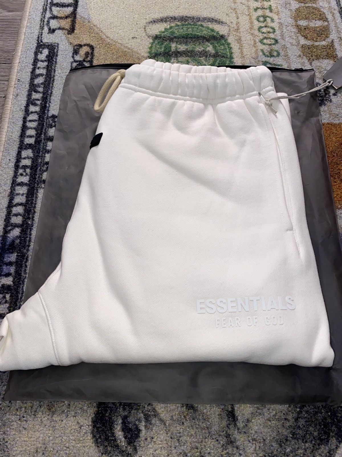 Essentials × Fear of God Essentials Hoodie Cloud Dancer (SMALL) Grailed