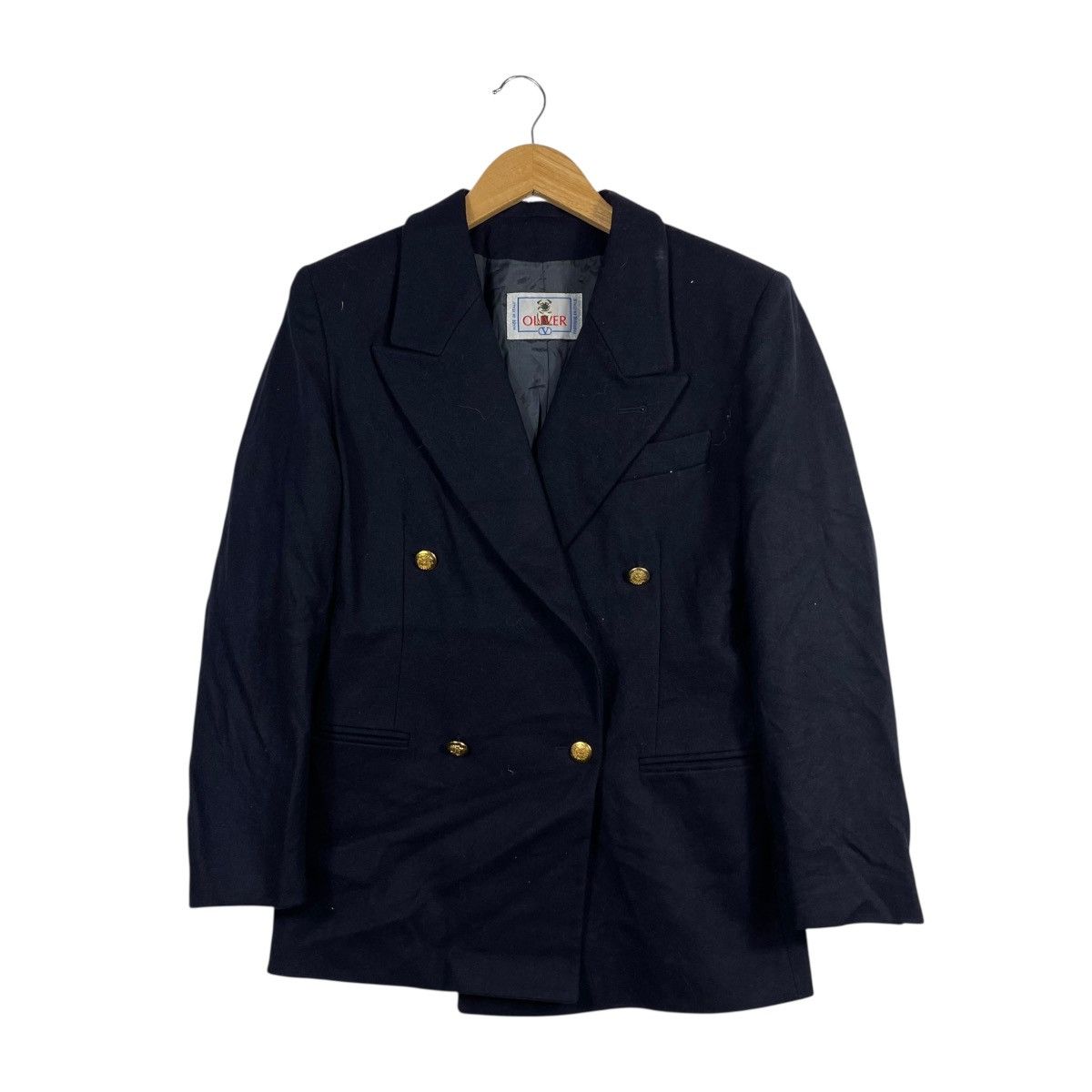s.Oliver Vintage Oliver Made in Italy Navy Double Breasted Blazer Size 38R - 1 Thumbnail