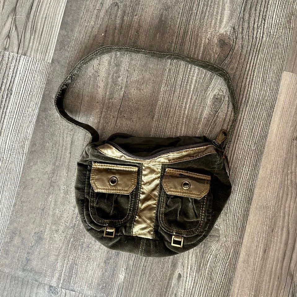 Other no brand green velour velvet mini handbag y2k vintage Size ONE SIZE - 1 Thumbnail