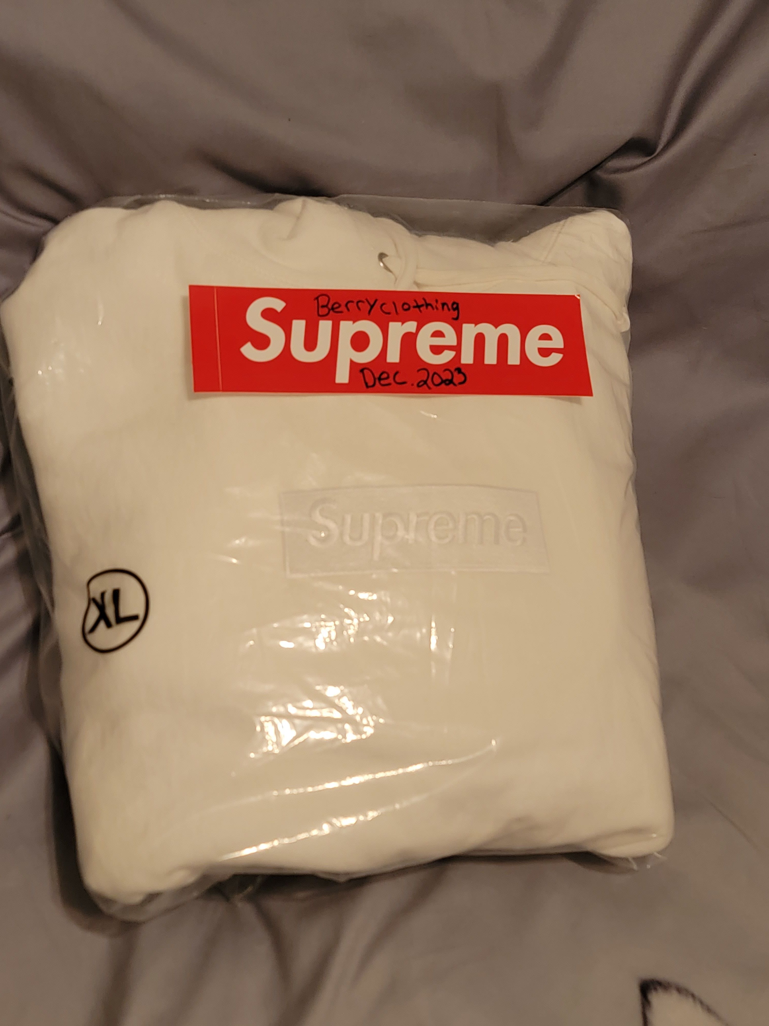 image of Supreme Box Logo White, Men's (Size XL)