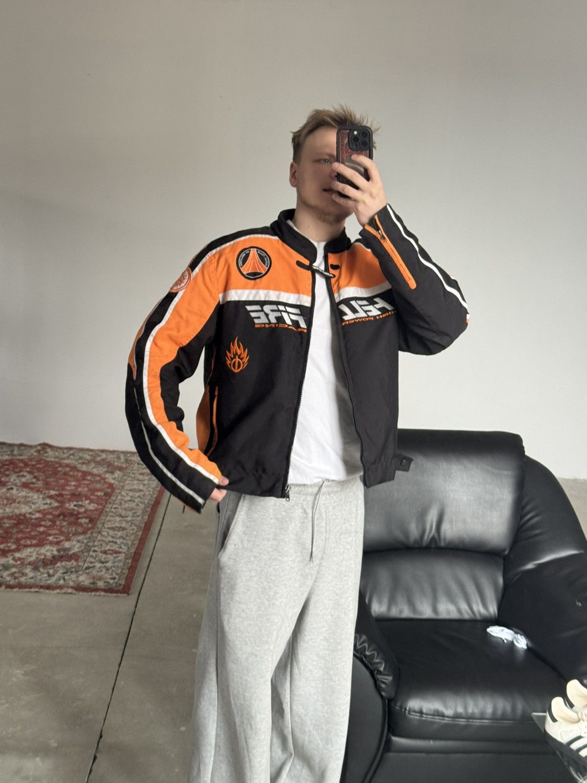Vintage Vintage Hellfire Racing Jacket Size US XL / EU 56 / 4 - 2 Thumbnail