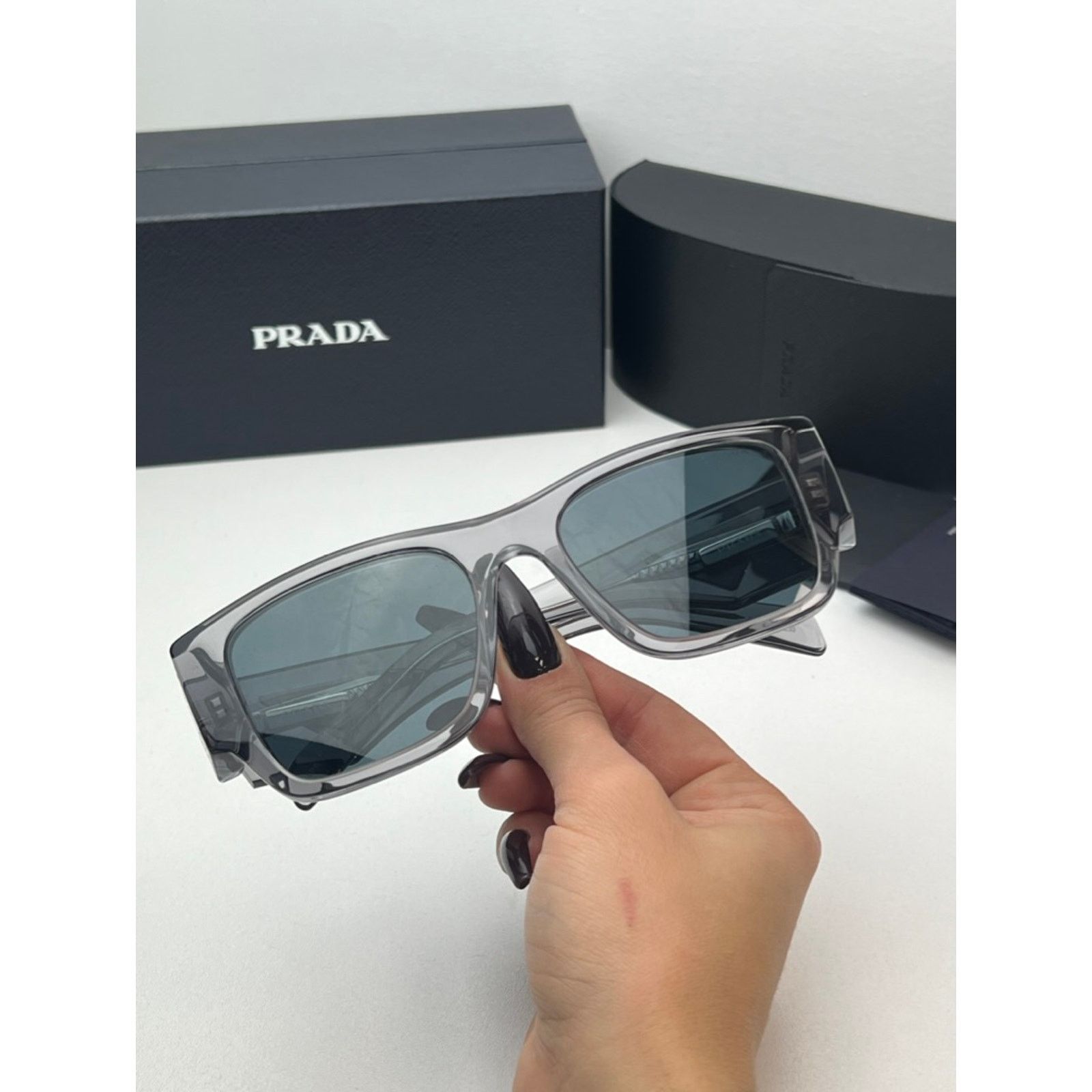 Prada NEW Prada PR10ZS Asphalt Grey Sunglasses Unisex $563 Size ONE SIZE - 6 Thumbnail
