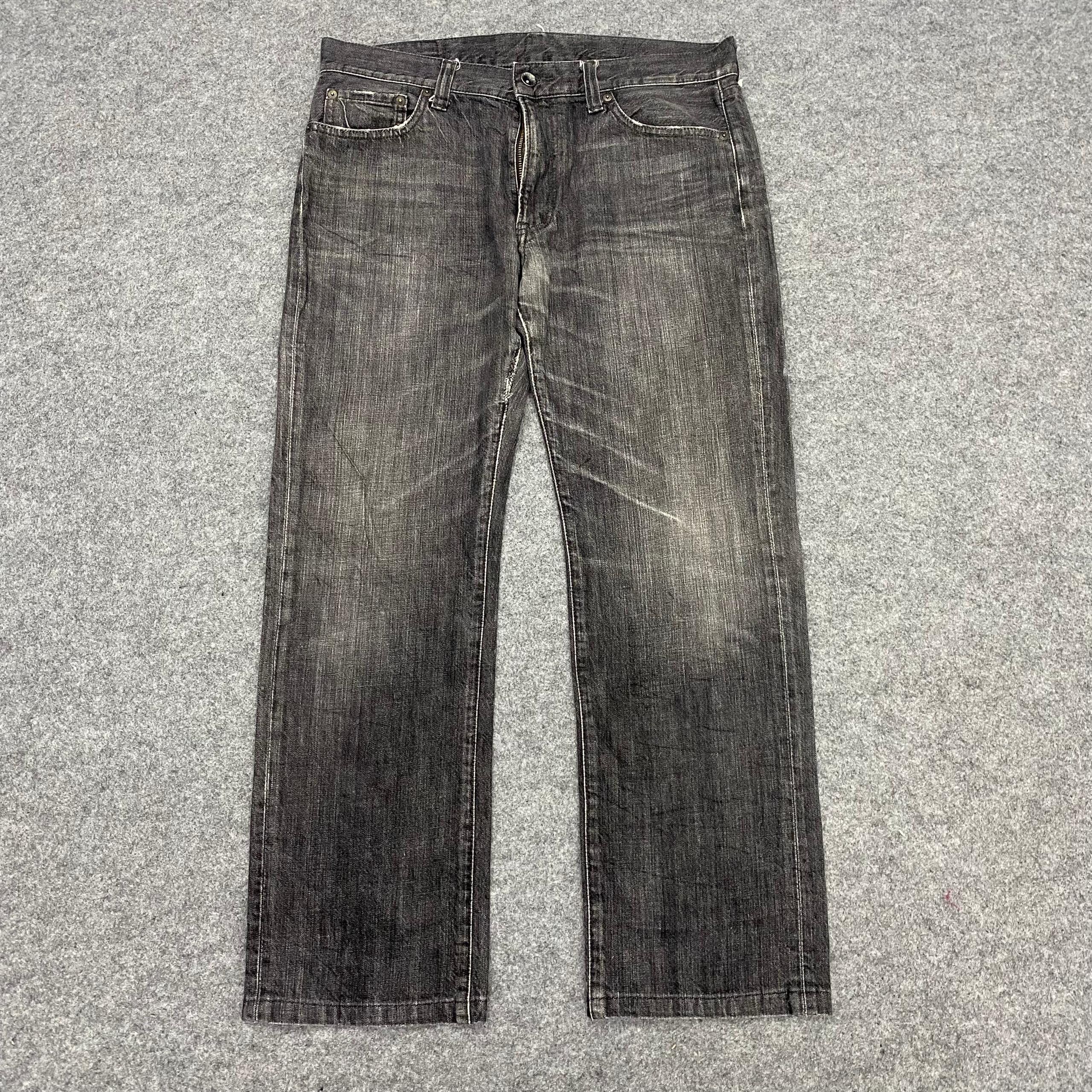 Uniqlo 💥Vintage Uniqlo Original Basic Distressed Denim Size US 36 / EU 52 - 1 Thumbnail