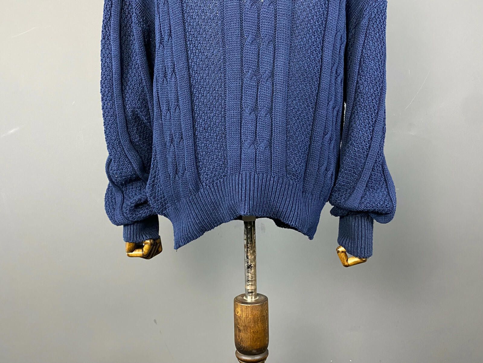 Lacoste Vintage Chemise Lacoste Blue Cotton Sweater Size 5 / L Size US L / EU 52-54 / 3 - 7 Thumbnail
